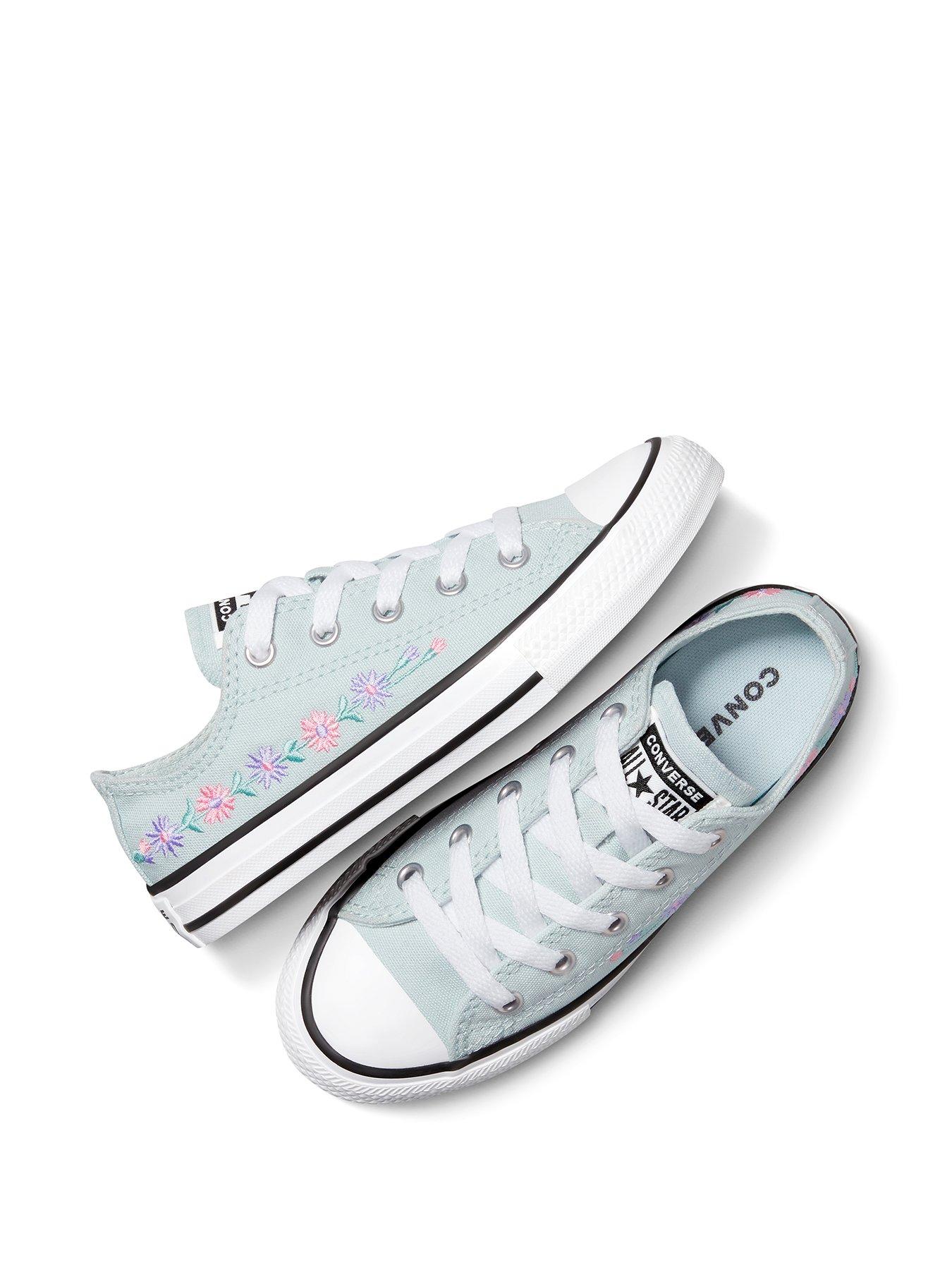 Image 4 of 7 of Converse Kids Ox Trainers - Blue - Court Purple/Violet Heat/White
