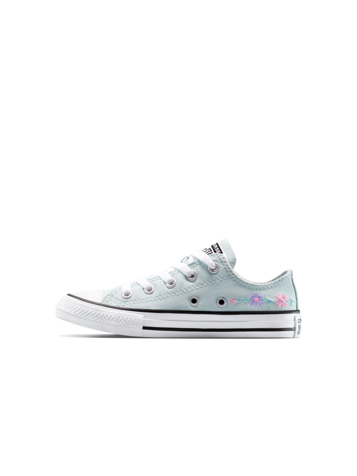 Image 6 of 7 of Converse Kids Ox Trainers - Blue - Court Purple/Violet Heat/White