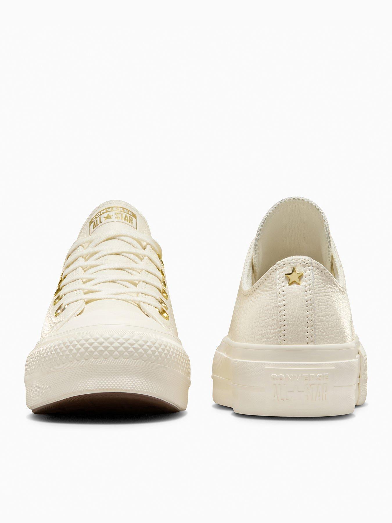 Image 3 of 8 of Converse Womens Chuck Taylor All Star Lift Leather Ox - Cream
