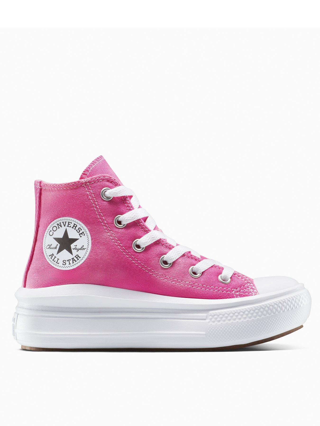 Image 1 of 7 of Converse Kids All Star Move Trainers - Court Purple/Violet Heat/White
