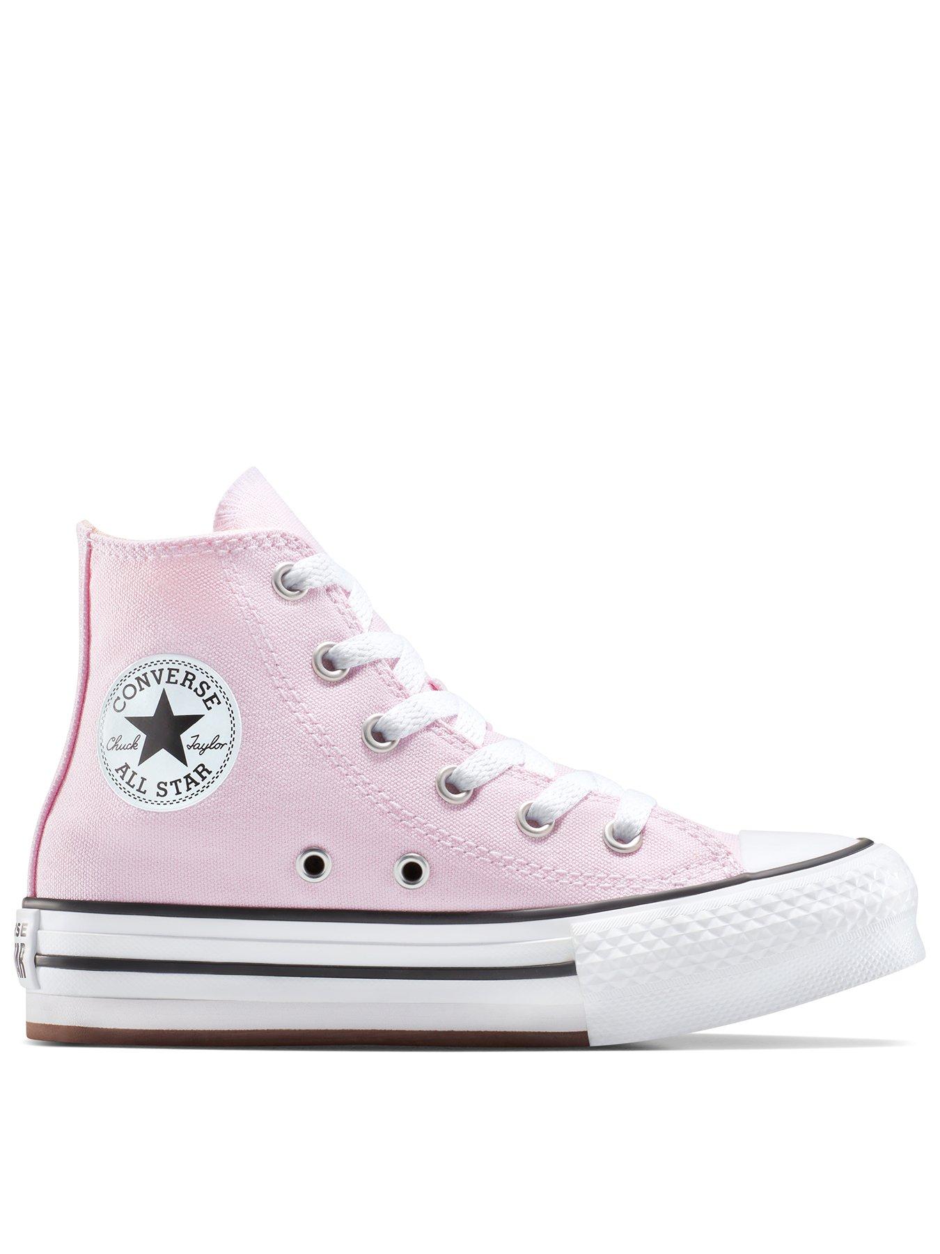 Image 1 of 7 of Converse Kids Eva Lift Hi Trainers - Light Dune/White/Light Dune