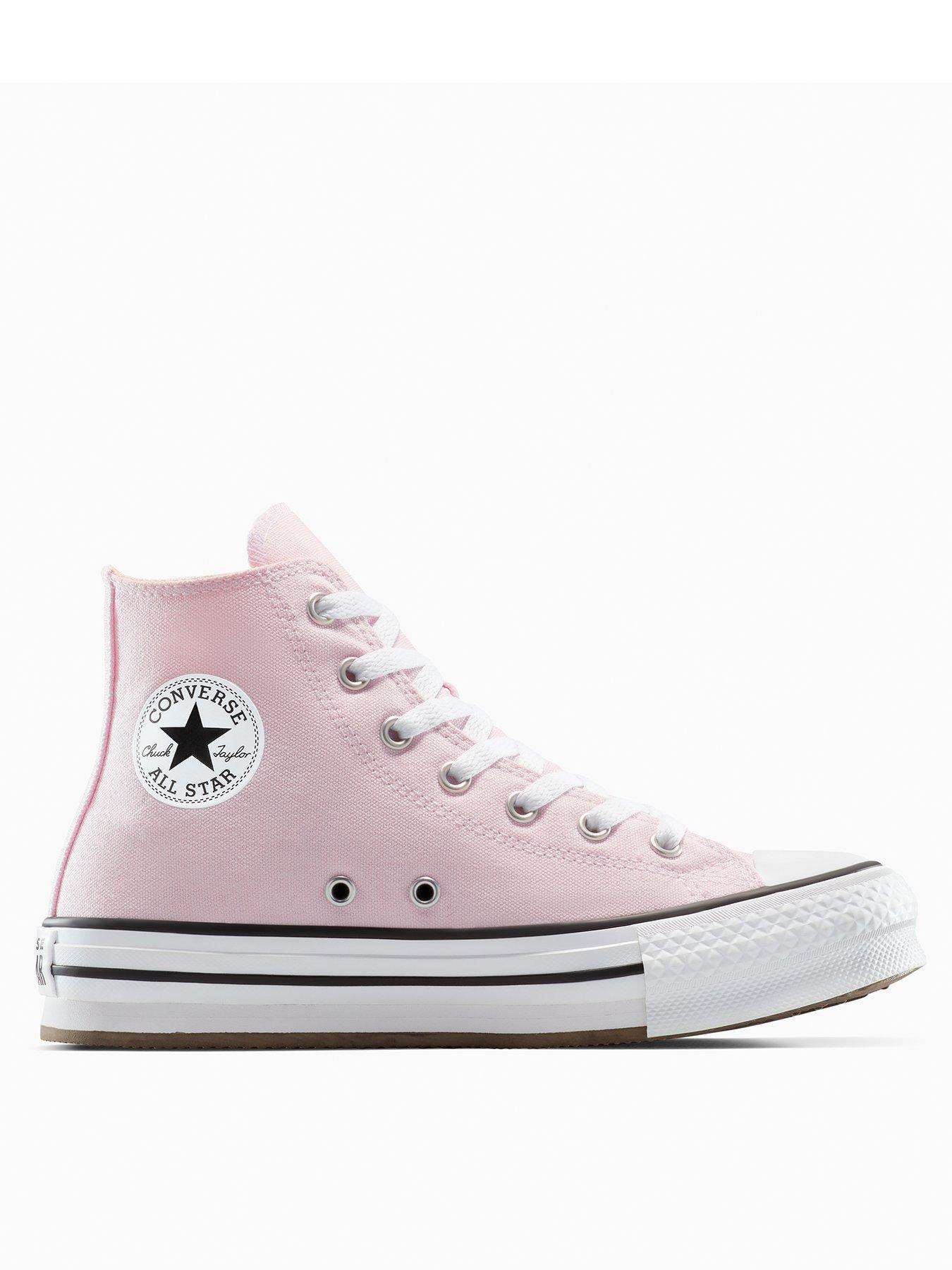 Image 1 of 7 of Converse Junior Eva Lift Hi Trainers - Sugar Berry/White/Natural Ivor