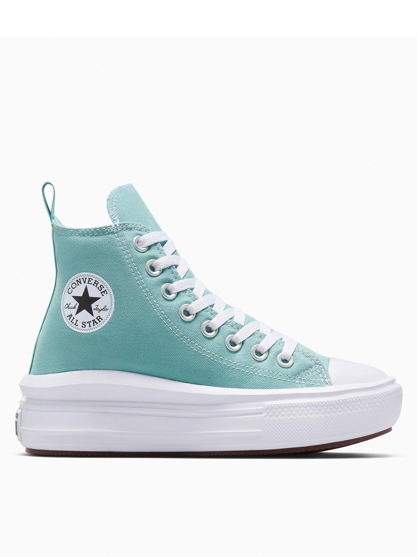 Image 1 of 7 of Converse Kids Chuck Taylor All Star Move Canvas Hi Top Trainers - Blue