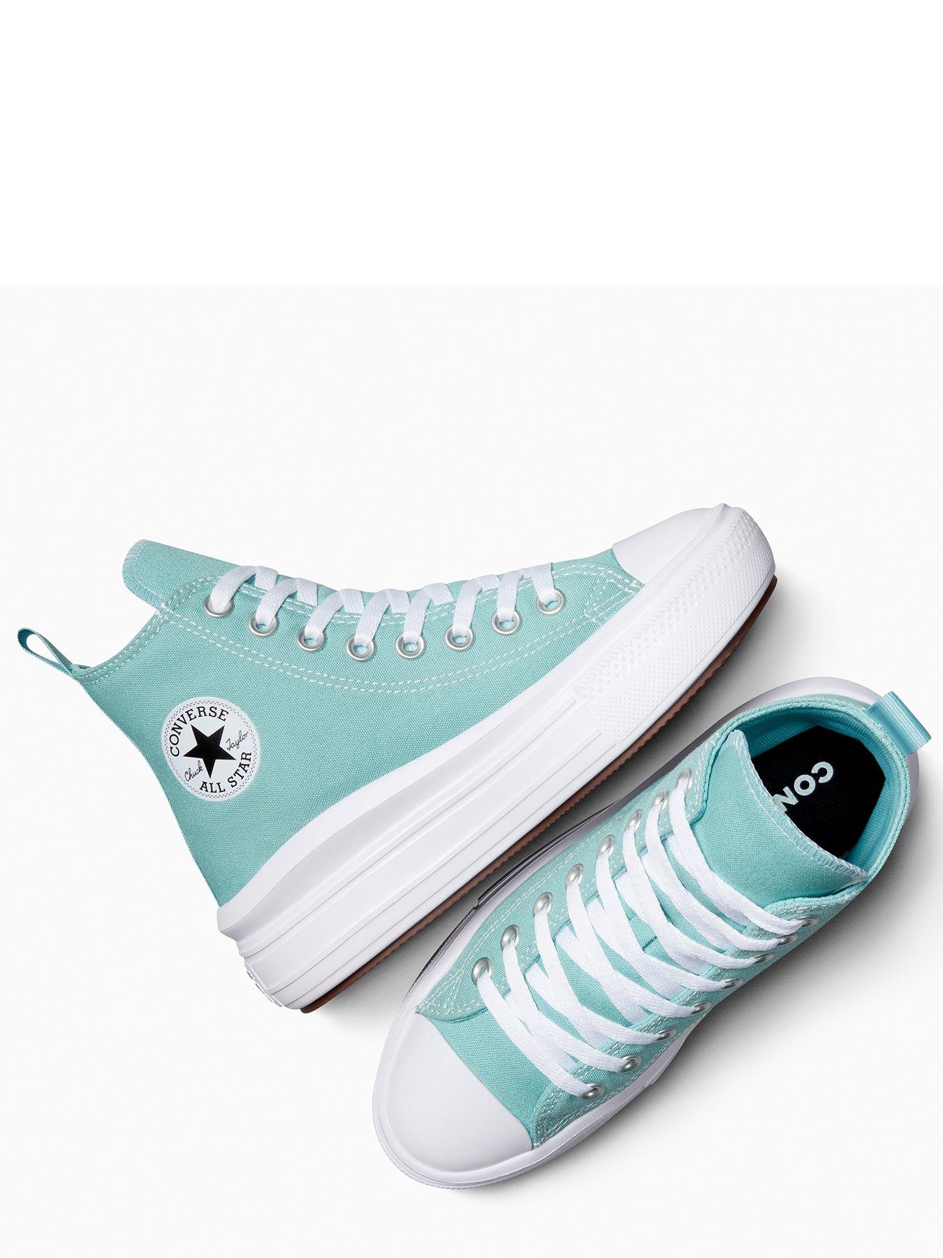 Image 4 of 7 of Converse Kids Chuck Taylor All Star Move Canvas Hi Top Trainers - Blue