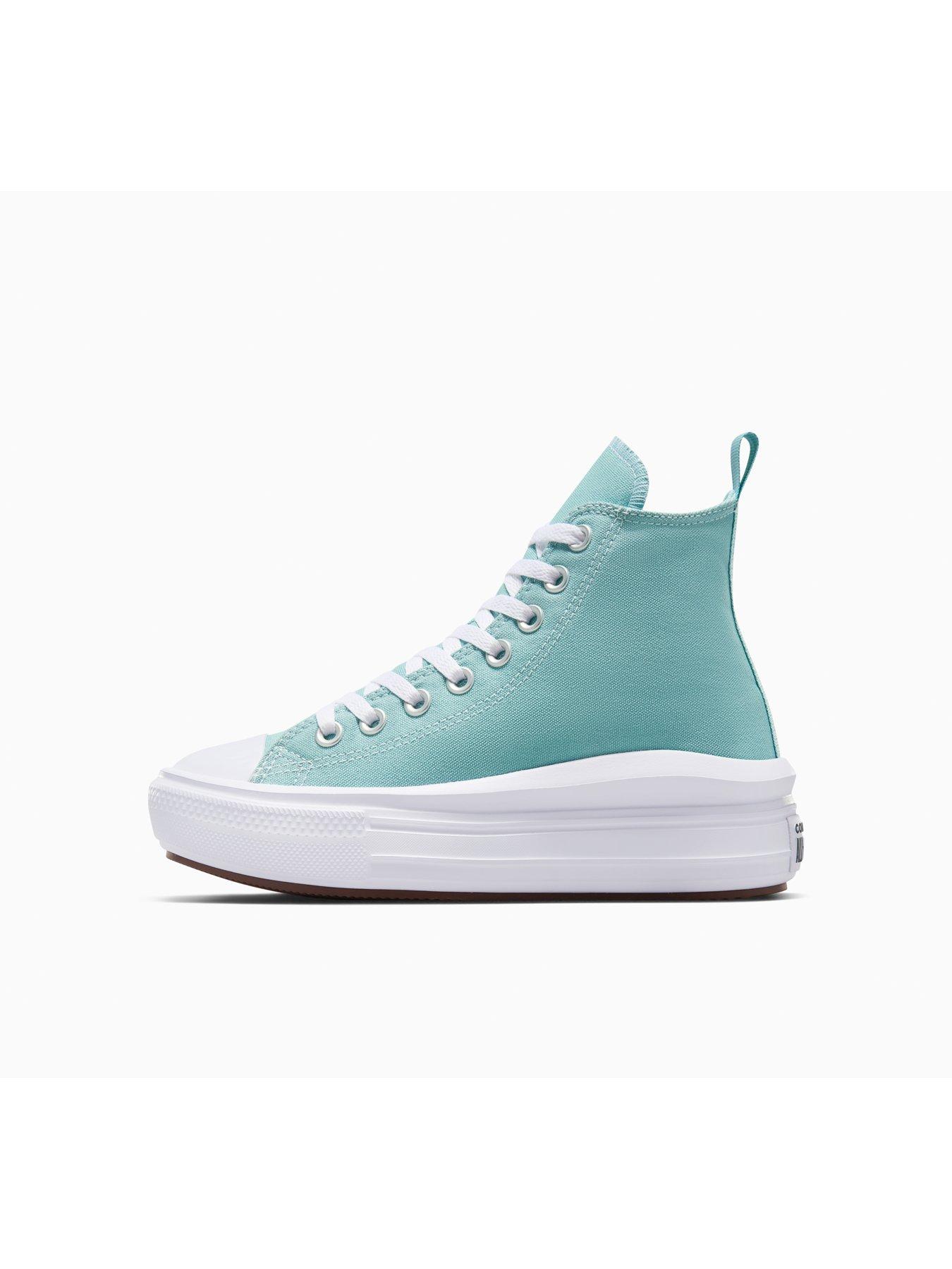 Image 6 of 7 of Converse Kids Chuck Taylor All Star Move Canvas Hi Top Trainers - Blue
