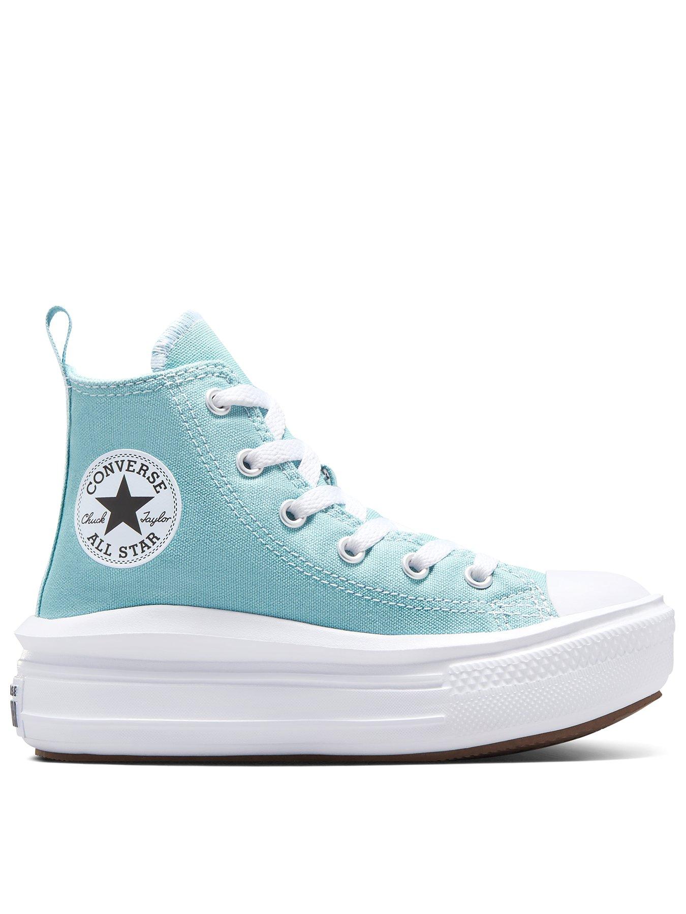 Image 1 of 7 of Converse Kids Chuck Taylor All Star Move Canvas Hi Top - Blue