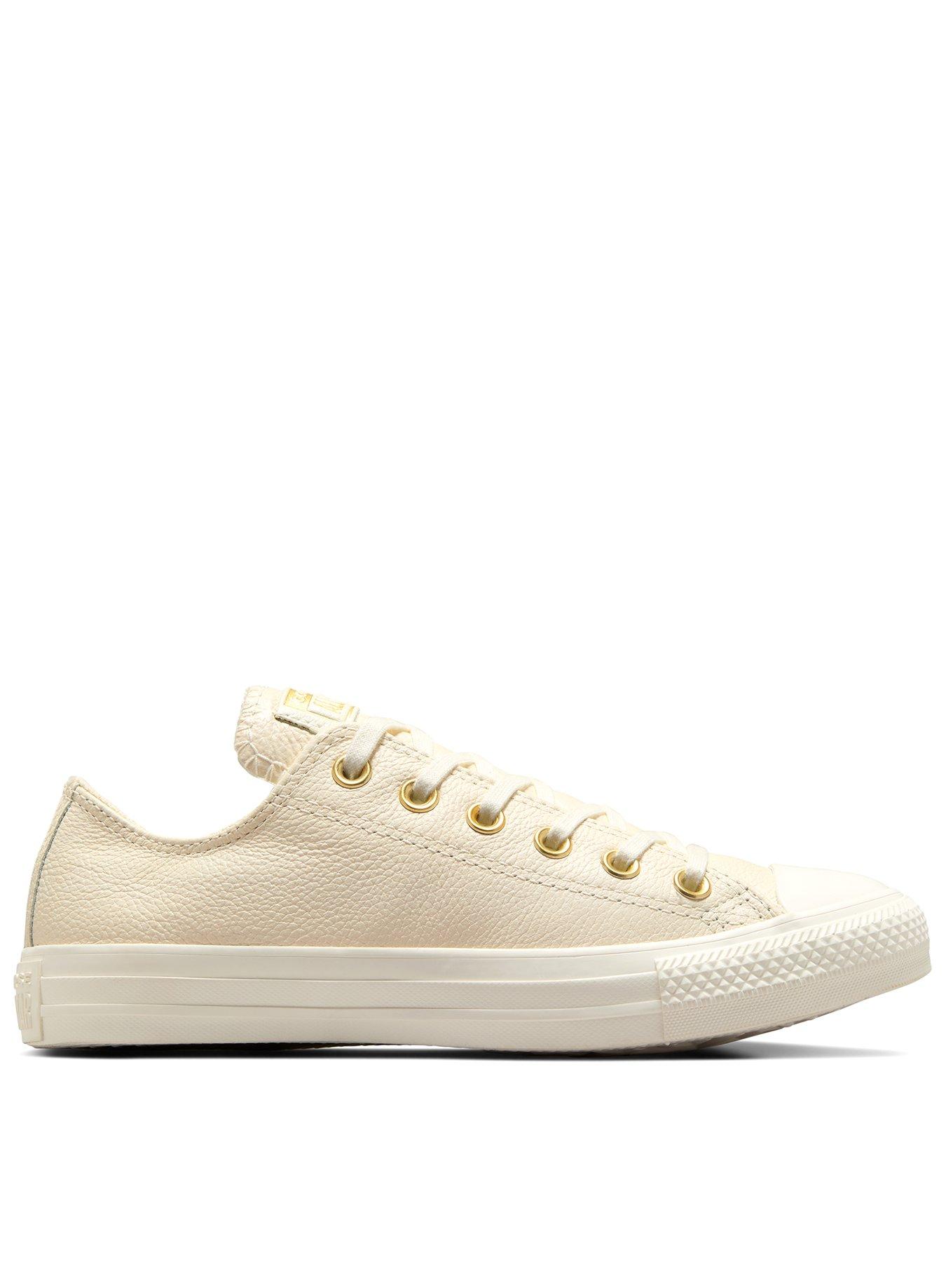 Converse Womens Chuck Taylor All Star Leather Ox - Egret