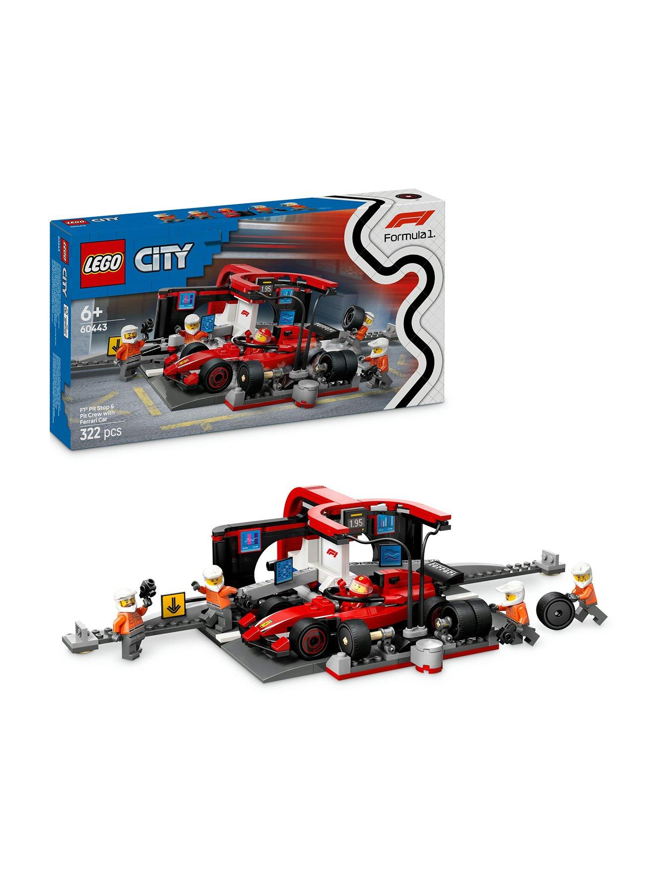Image of LEGO City F1 Pit Stop  &  Pit Crew with Ferrari Car 60443