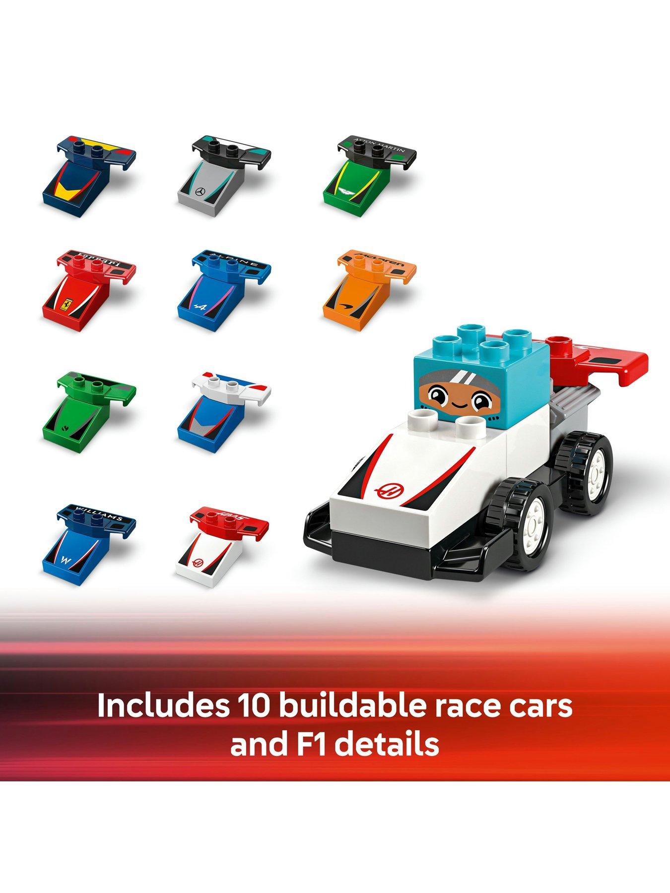 Image 4 of 8 of LEGO Duplo F1 Team Race Cars &amp; Drivers Toy Set 10445