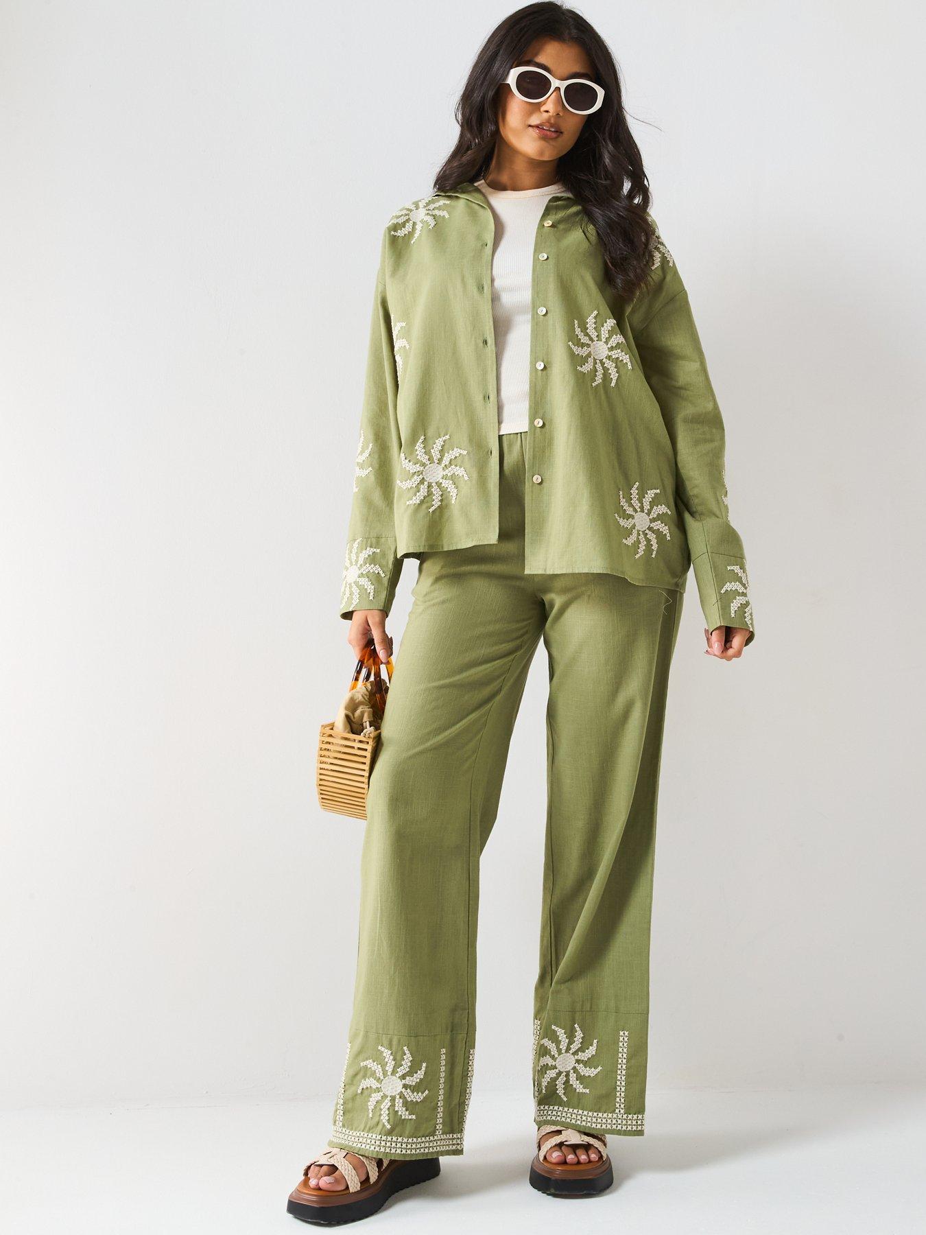 v-by-very-sun-embroidered-trouser-co-ord-greenback