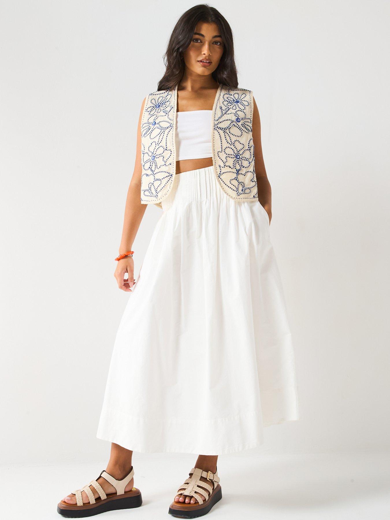 Image 3 of 6 of V by Very Embroidered Waistcoat - Cream