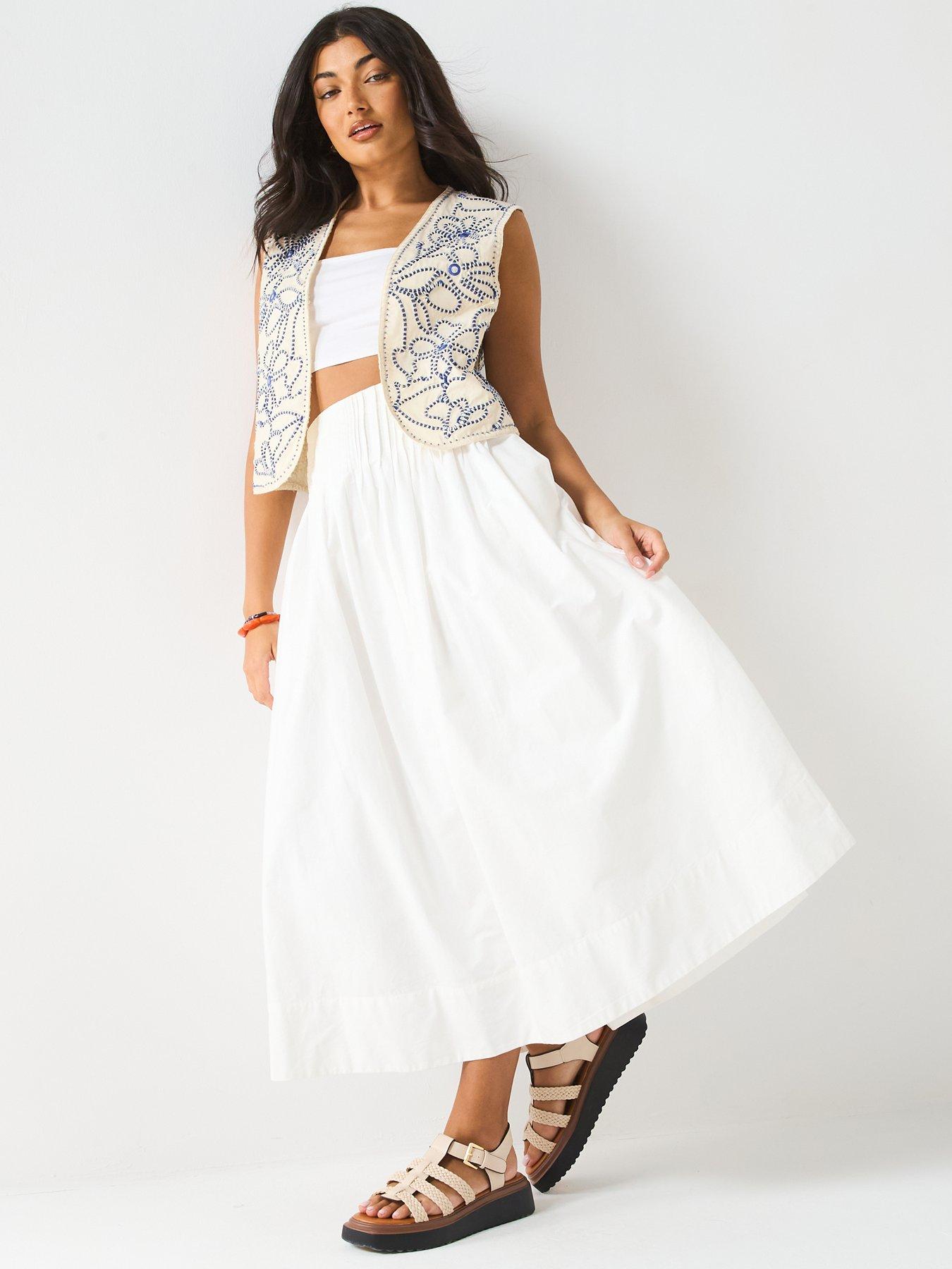 Image 4 of 6 of V by Very Embroidered Waistcoat - Cream