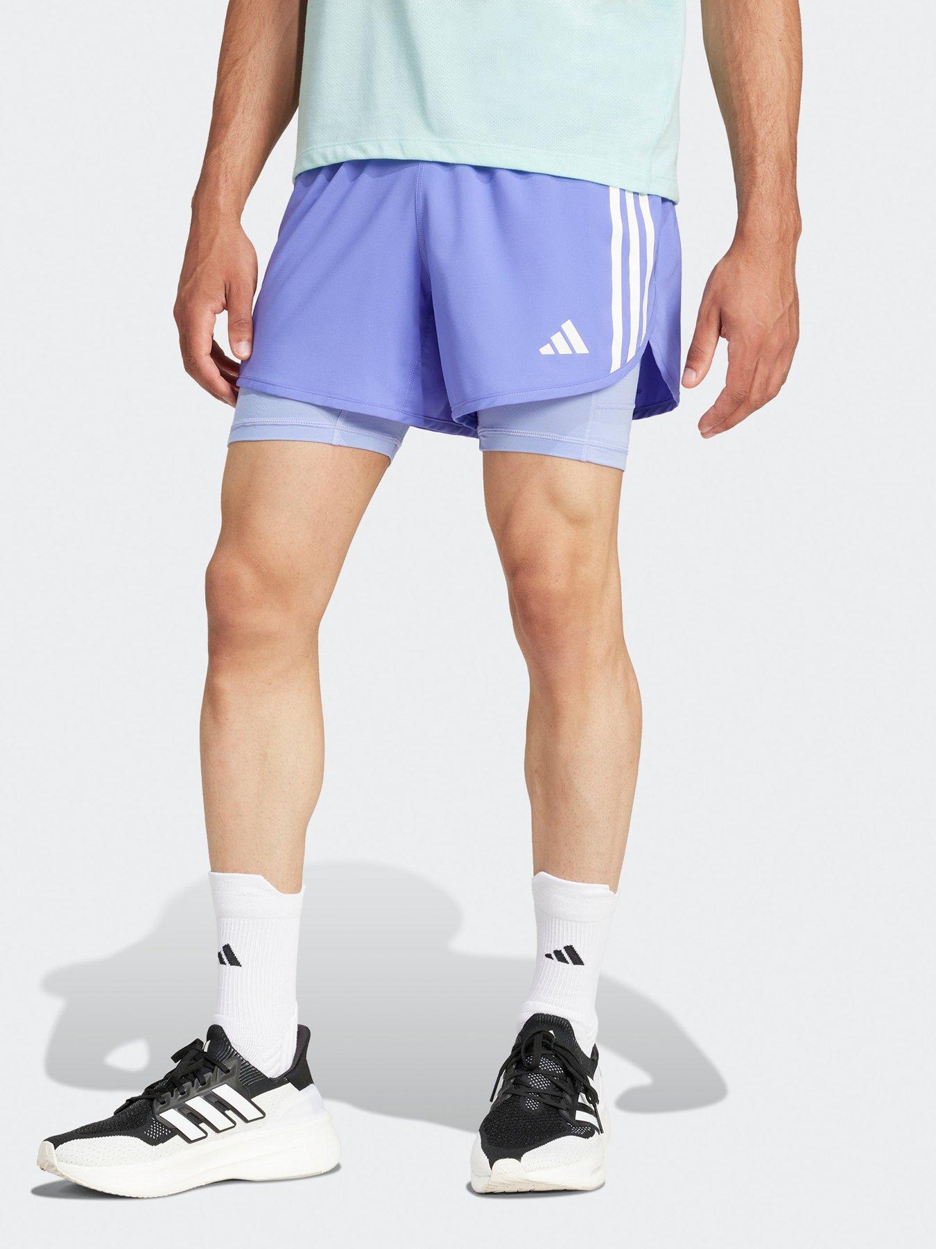 adidas-own-the-run-3-stripes-2in1-short-bluefront