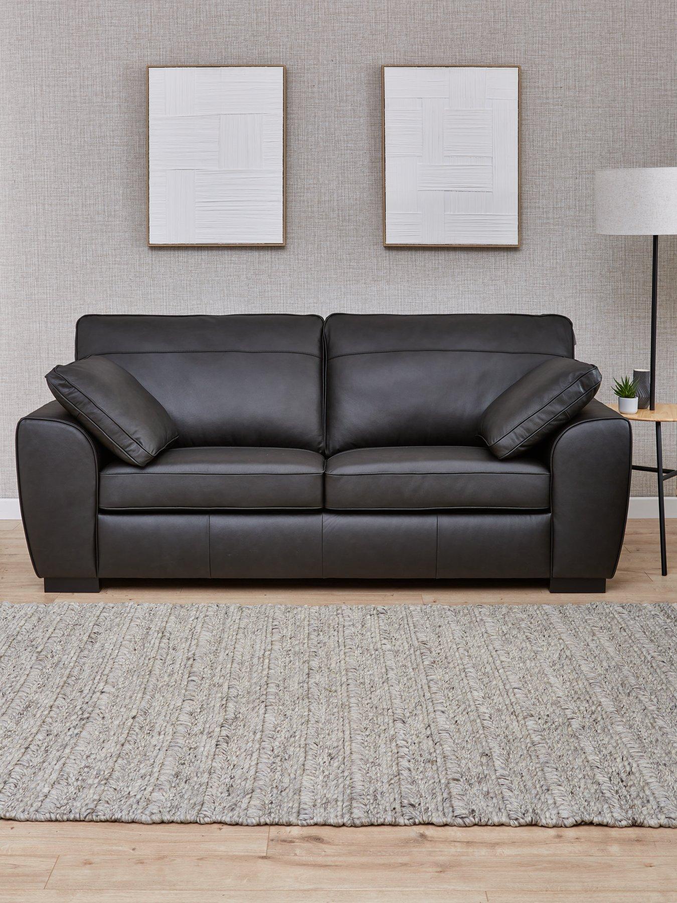 very-home-sona-3-seater-leather-sofa