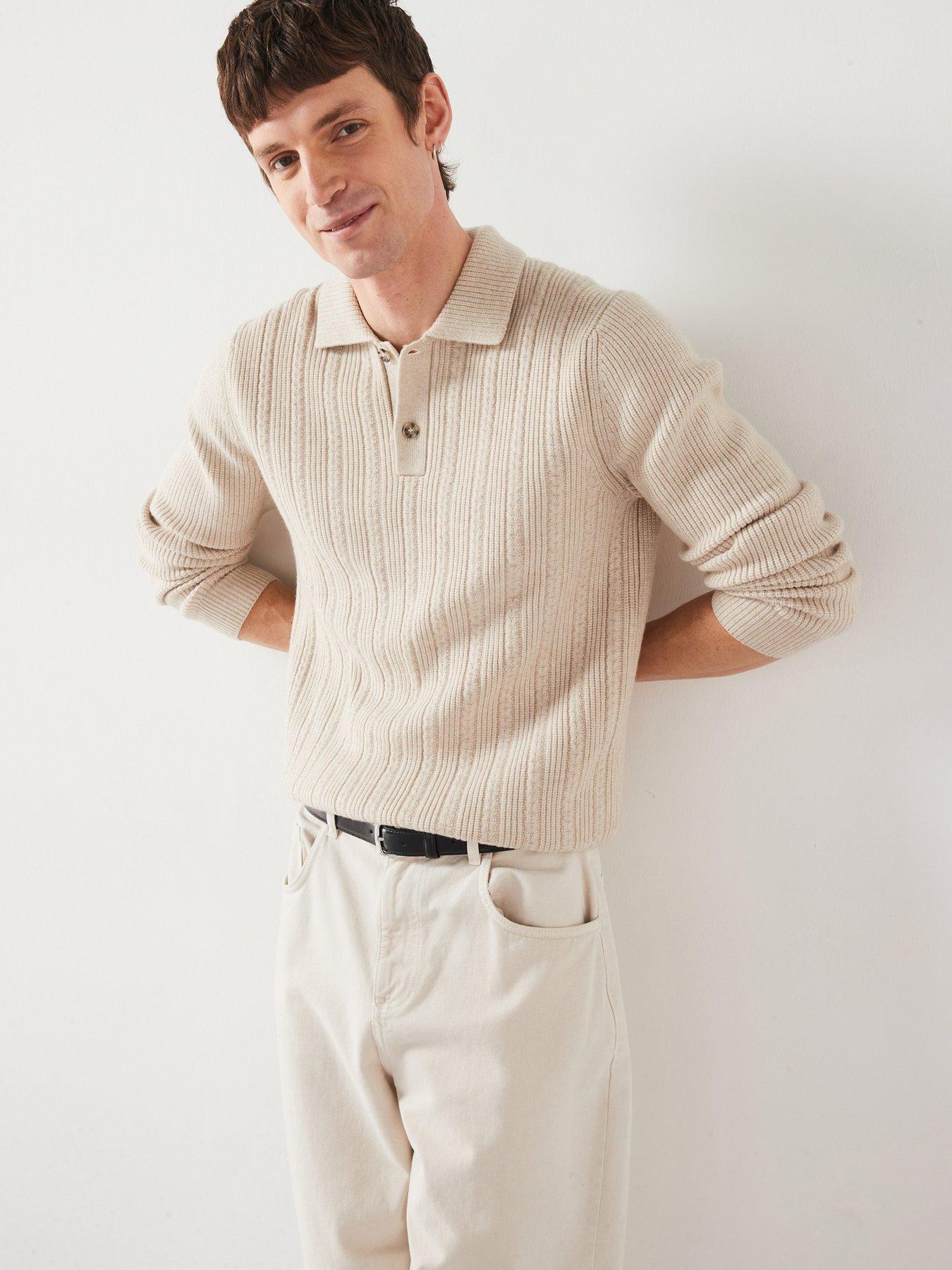 mango-marys-smart-knitted-polo-shirt-beige