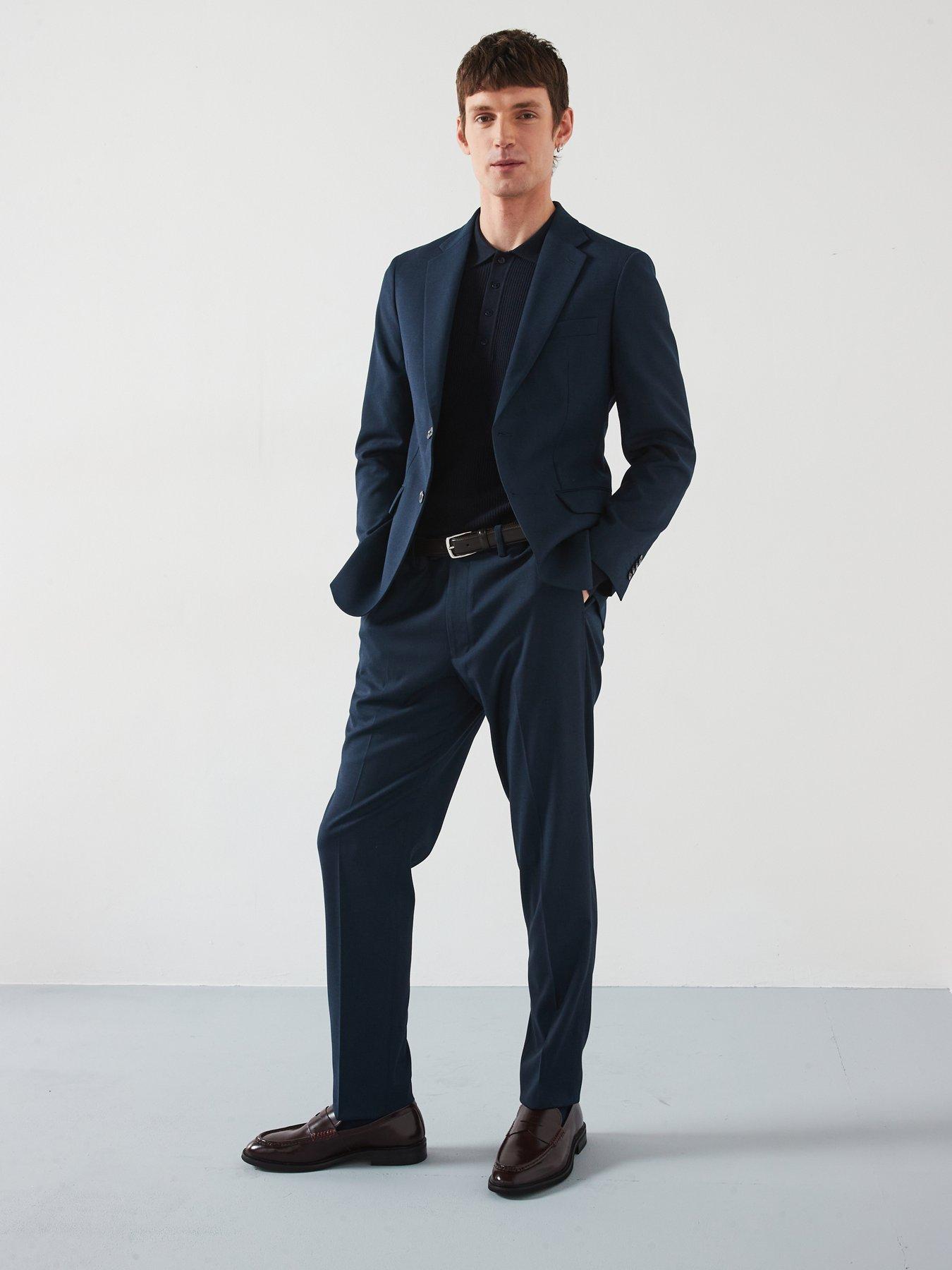 Image 3 of 6 of Mango Antiguas Long Sleeved Relaxed Fit Polo Shirt - Navy