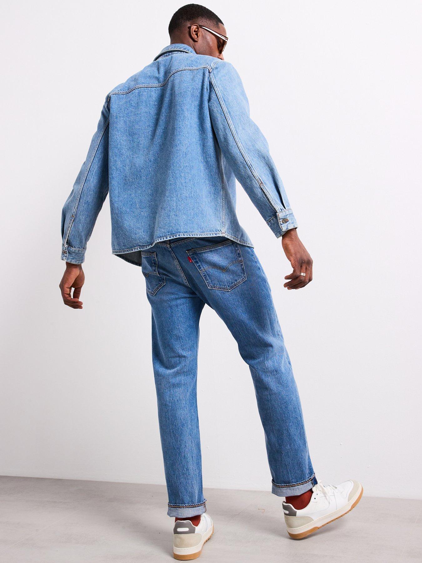 Image 3 of 6 of Mango Pitch Relaxed Fit Denim Overshirt - Dark Blue