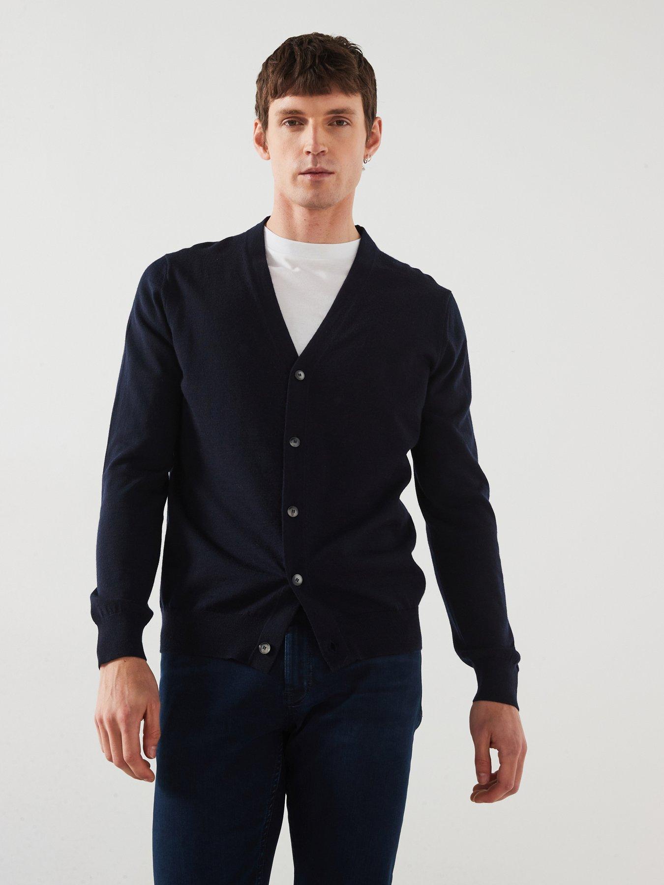 mango-mensnbsp100-merino-wool-smart-knitted-cardigan--navy