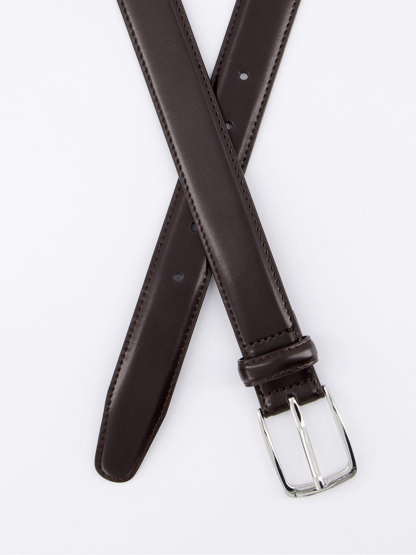 Image 4 of 4 of Mango Basico Leather Belt - Brown