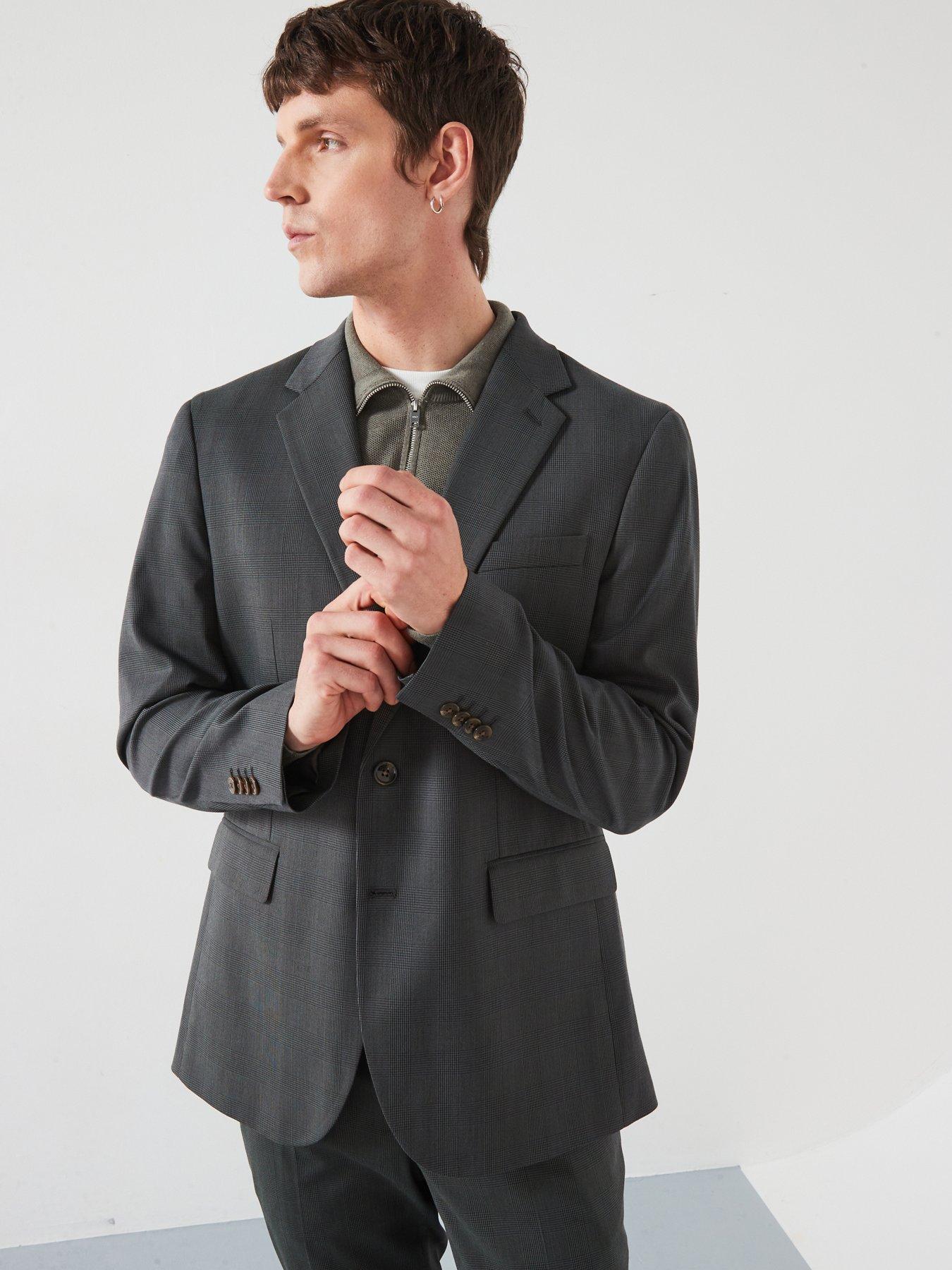 mango-milan-formal-regular-fit-blazer-grey