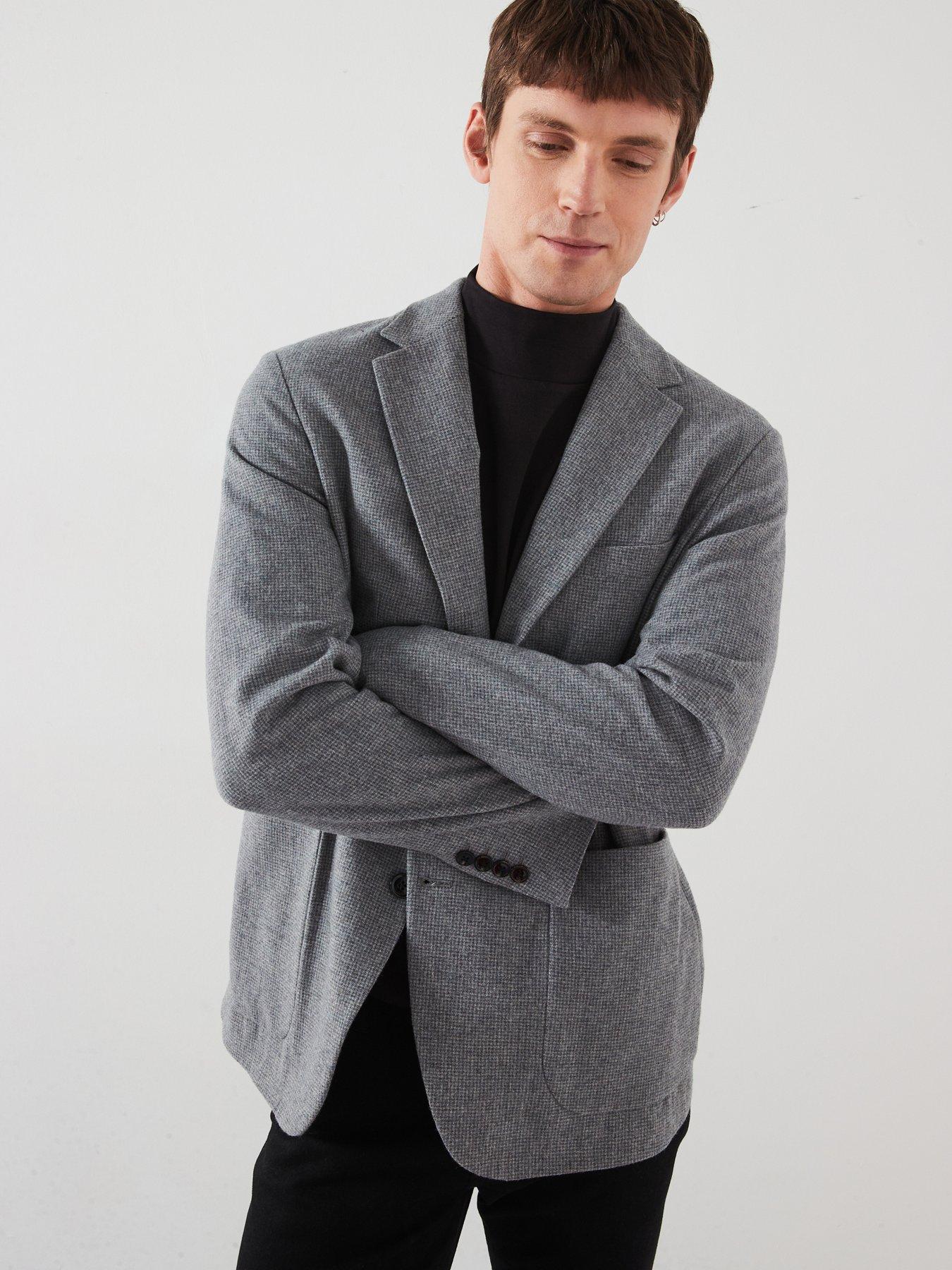 Image of Mango Molina Smart Regular Fit Blazer - Grey