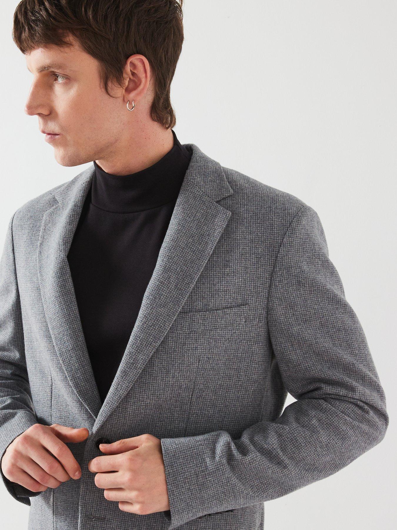 Mango Molina Smart Regular Fit Blazer Grey Very Ireland