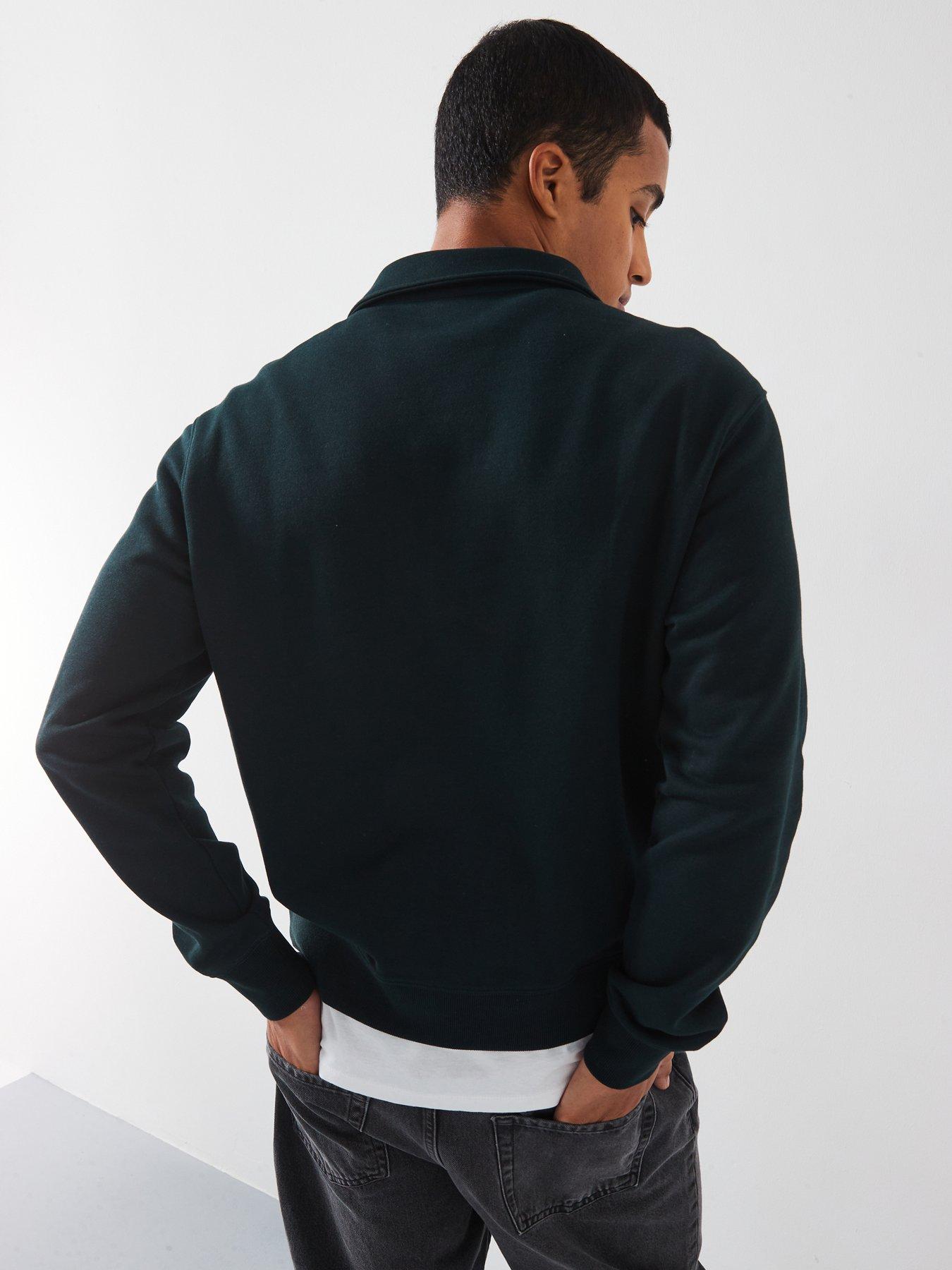 mango-bola-long-sleeved-collared-polo-neck-sweatshirt-greenstillFront