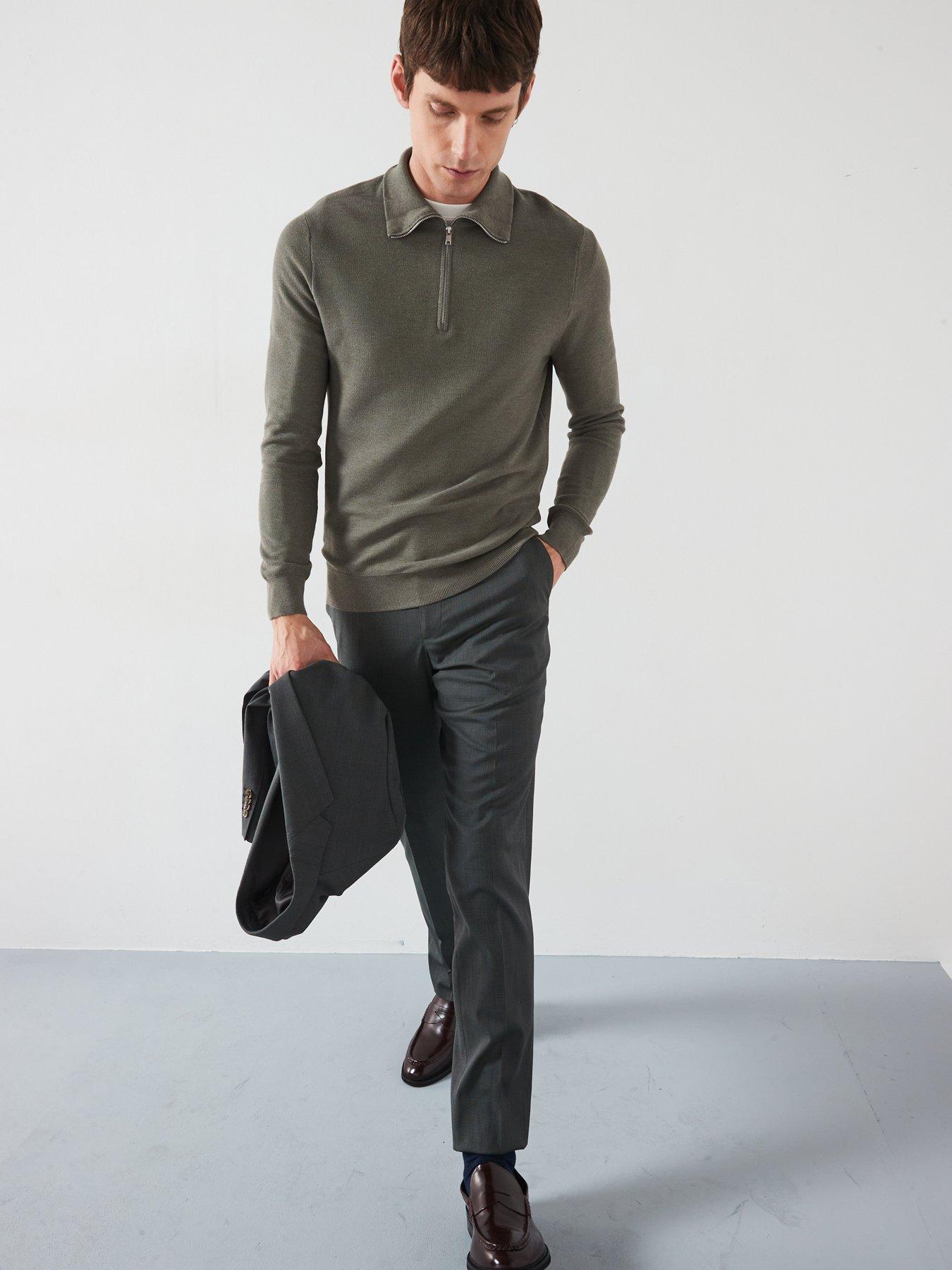 Image 3 of 6 of Mango Tenp Smart Long Sleeved Smart Knitted Jumper - Khaki