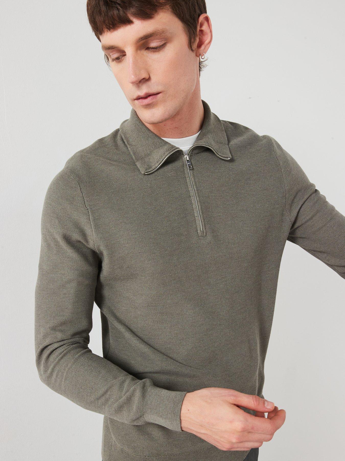Image 4 of 6 of Mango Tenp Smart Long Sleeved Smart Knitted Jumper - Khaki