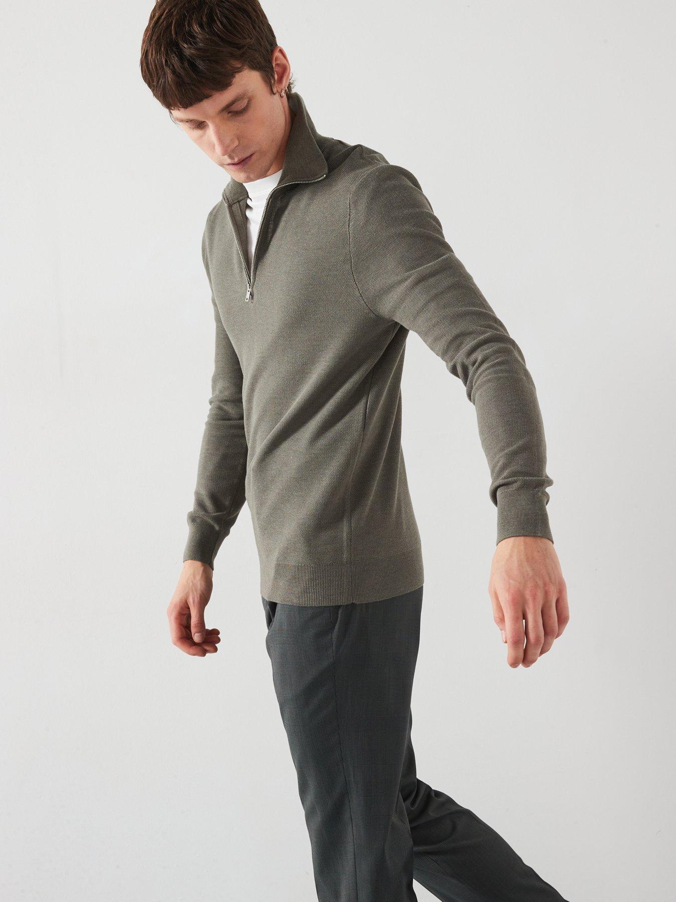 Image 5 of 6 of Mango Tenp Smart Long Sleeved Smart Knitted Jumper - Khaki