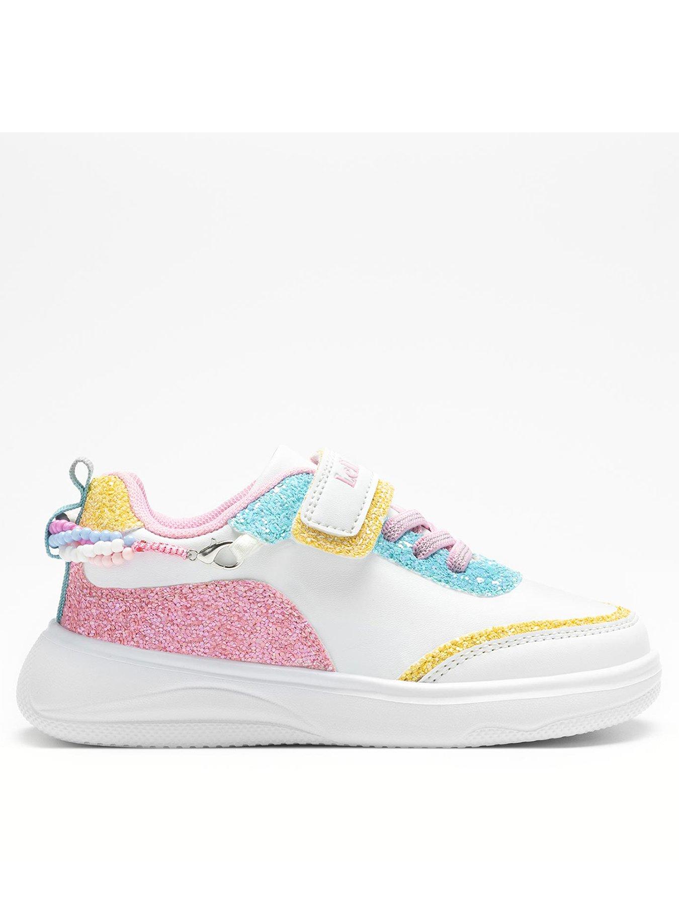 Lelli Kelly Gioiello Scarpa Bianca/Rosa Con Accessorio Multifunzione – Pelle Scamosciata, Chiusura A Strappo, Per Bambine