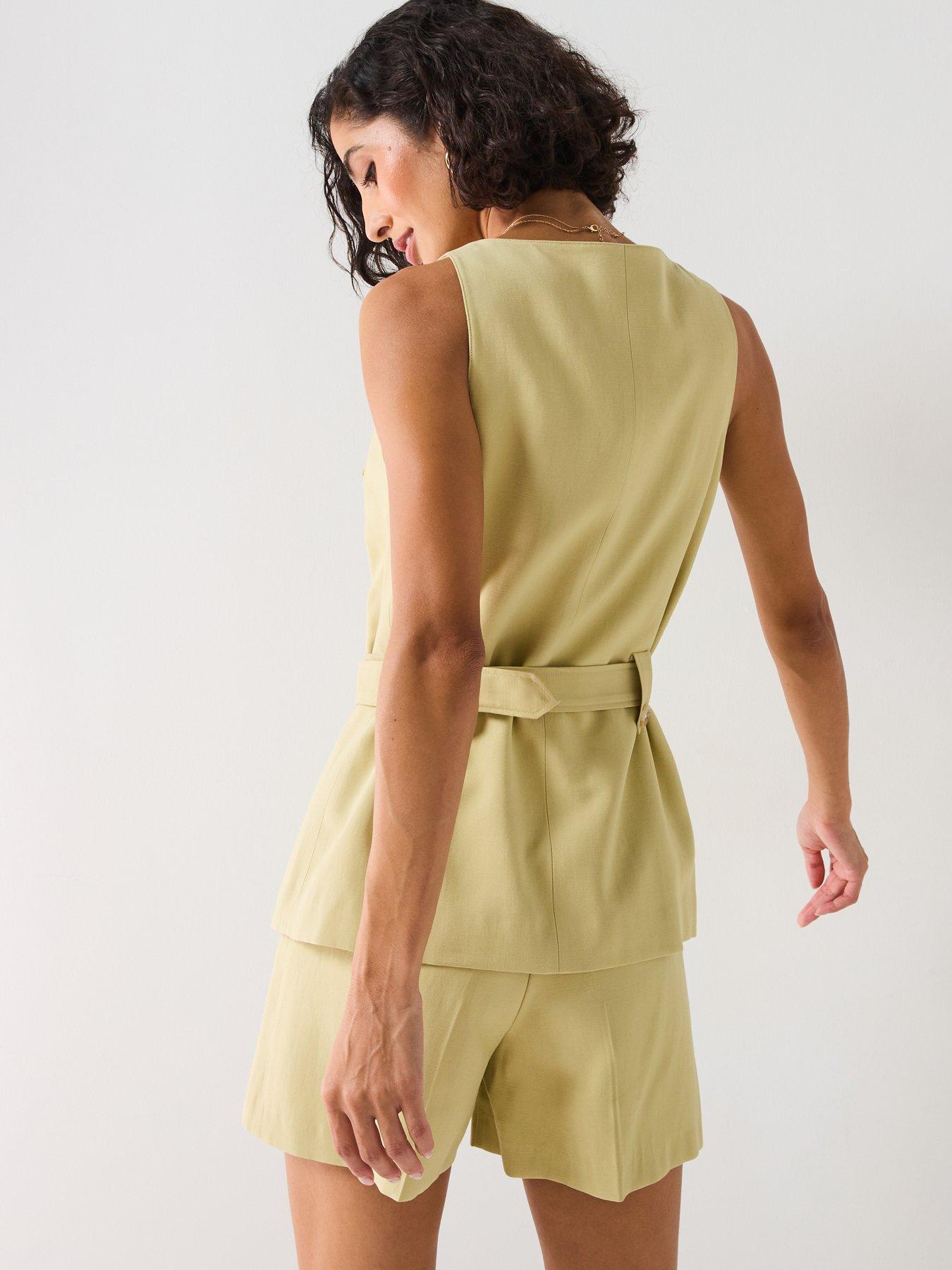 Image 2 of 5 of V by Very Utility Waistcoat - Green