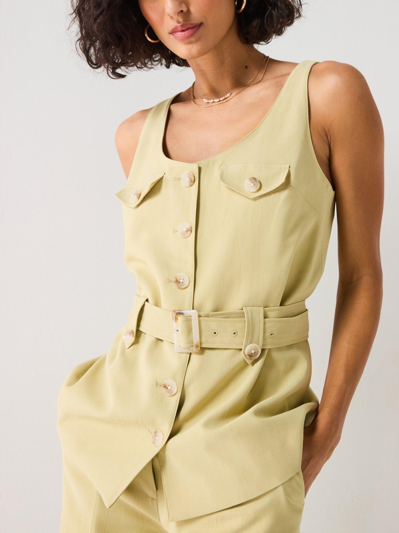 Image 4 of 5 of V by Very Utility Waistcoat - Green