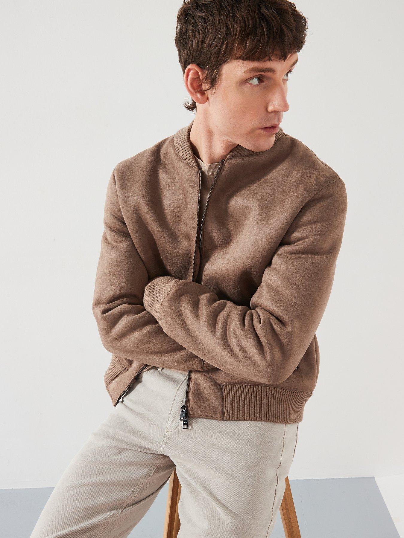 mango-anil-smart-fit-bomber-jacketnbsp--brownoutfit