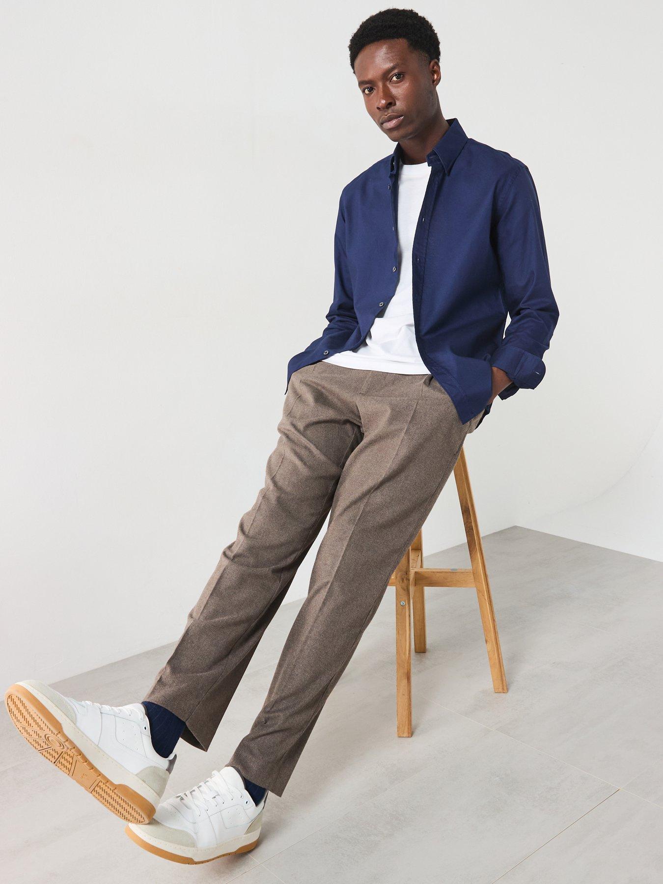 Image 6 of 6 of Mango Oxford Long Sleeved Relaxed Fit Shirt - Dark Blue