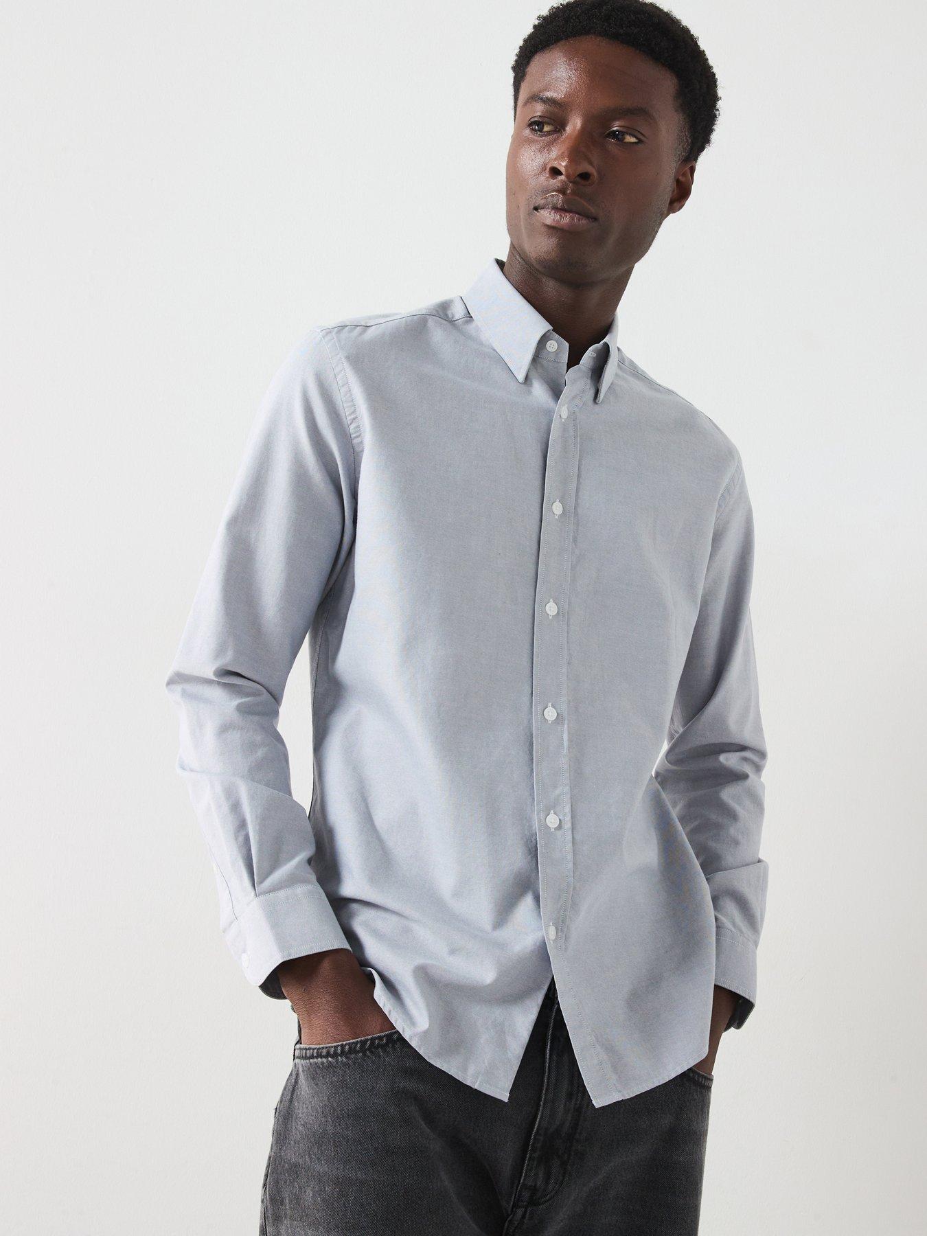 mango-oxford-long-sleeved-relaxed-fit-shirt-grey