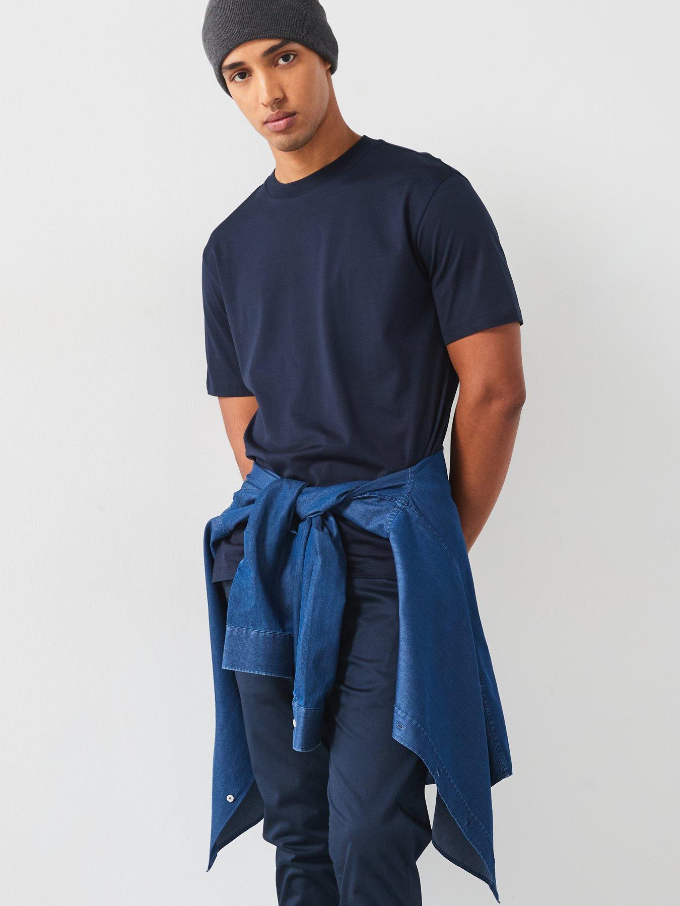 Image 6 of 6 of Mango Chambray Long Sleeved Smart Shirt - Blue