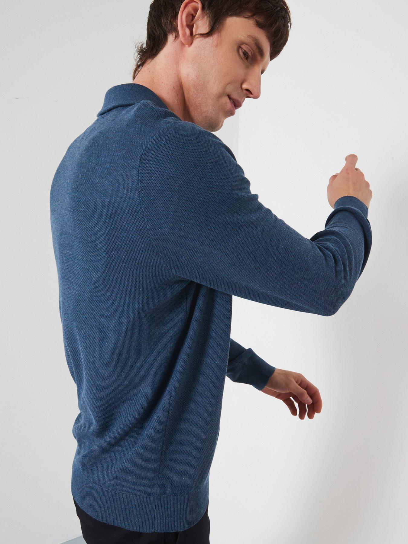 Image 5 of 6 of Mango Tenp Smart Long Sleeved Smart Knitted Jumper - Dark Blue