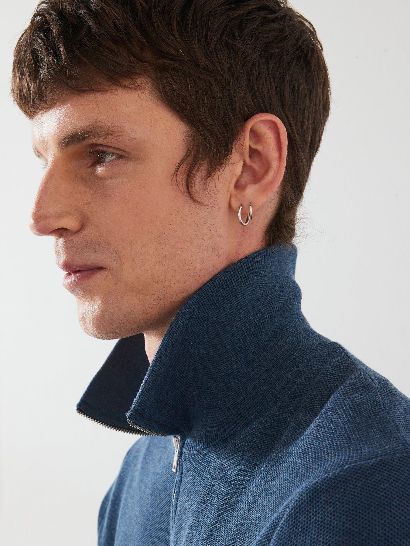 Image 6 of 6 of Mango Tenp Smart Long Sleeved Smart Knitted Jumper - Dark Blue