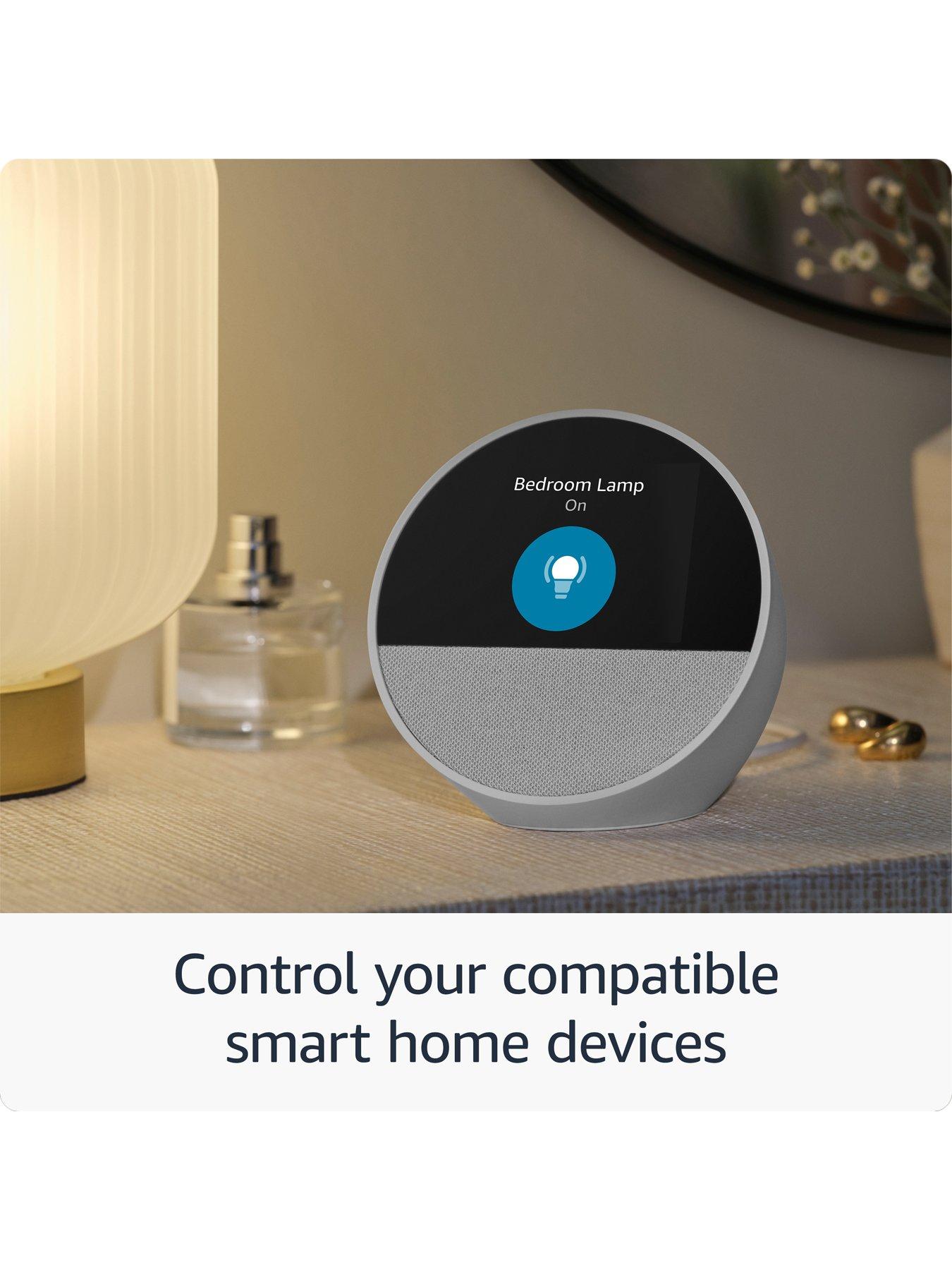 Image 6 of 7 of Amazon Amazon Echo Spot Alarm Clock with Alexa - 2 Pack, White