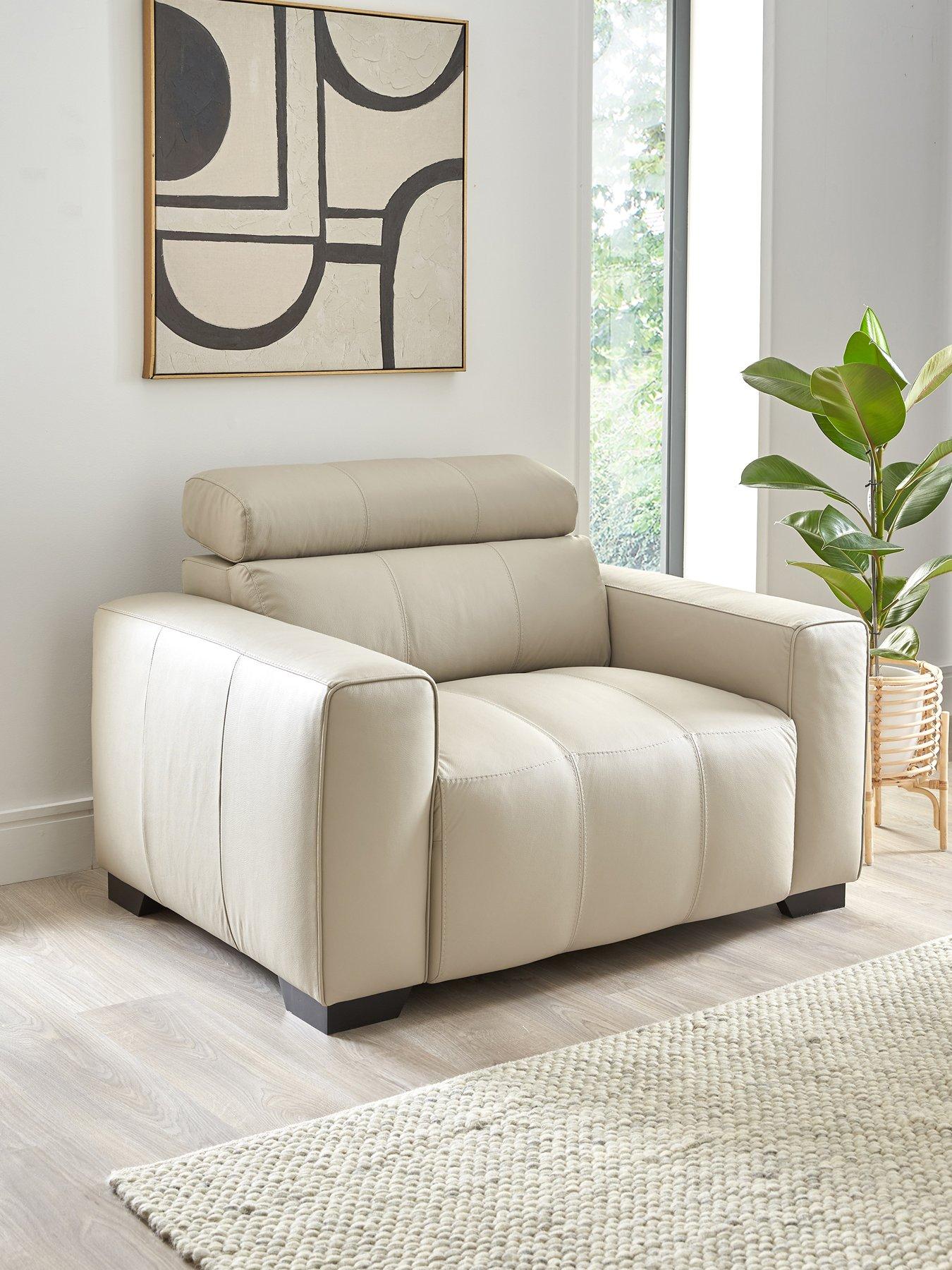 Very Home Cannes Italian Leather Armchair