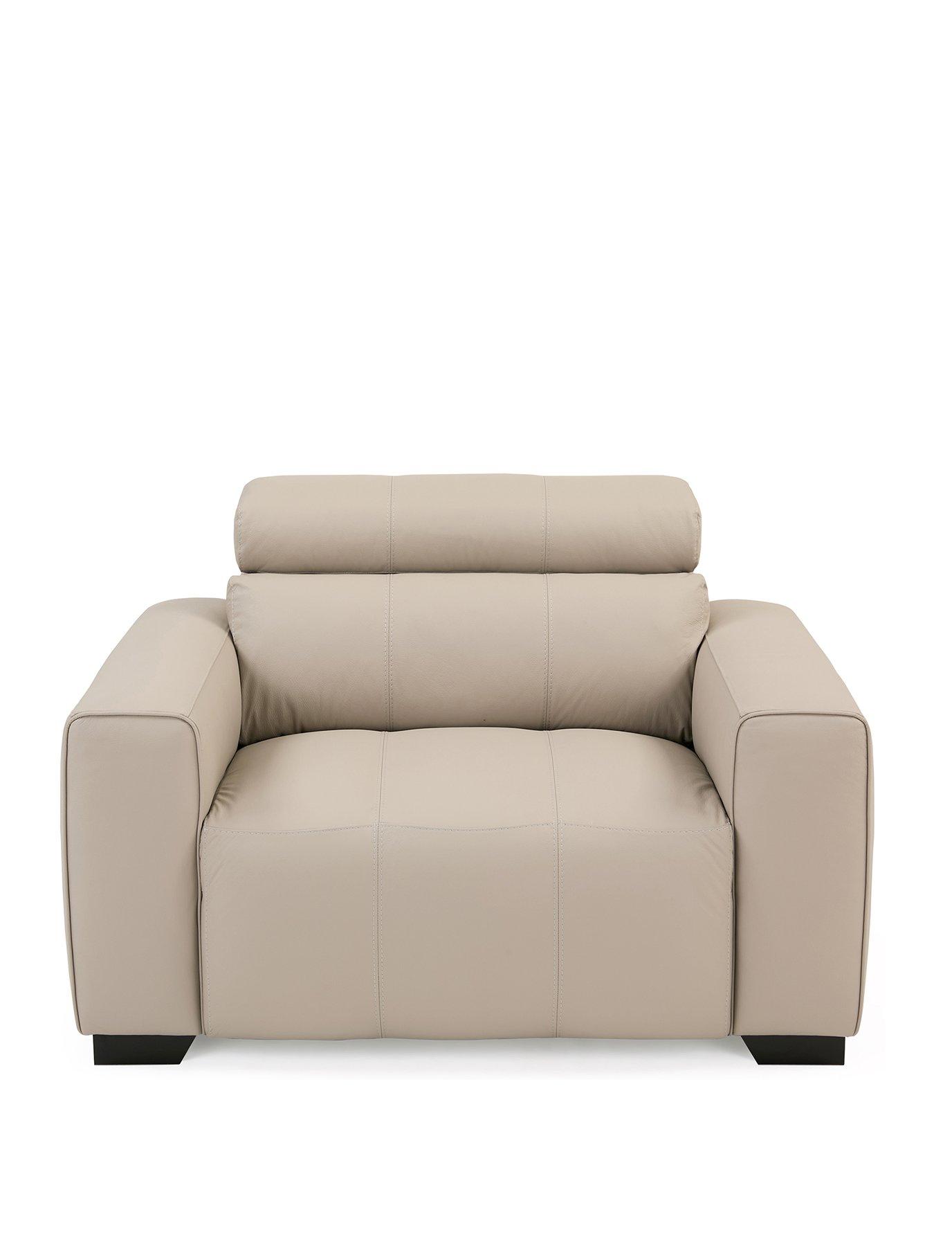 Image 2 of 7 of The Very Collection Cannes Italian Leather Armchair