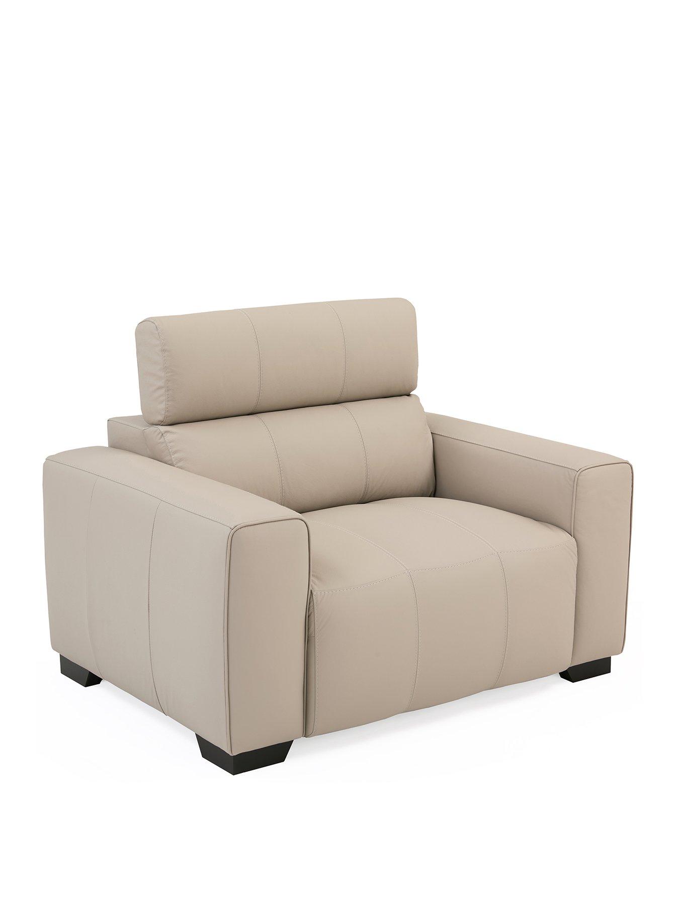 Image 3 of 7 of The Very Collection Cannes Italian Leather Armchair