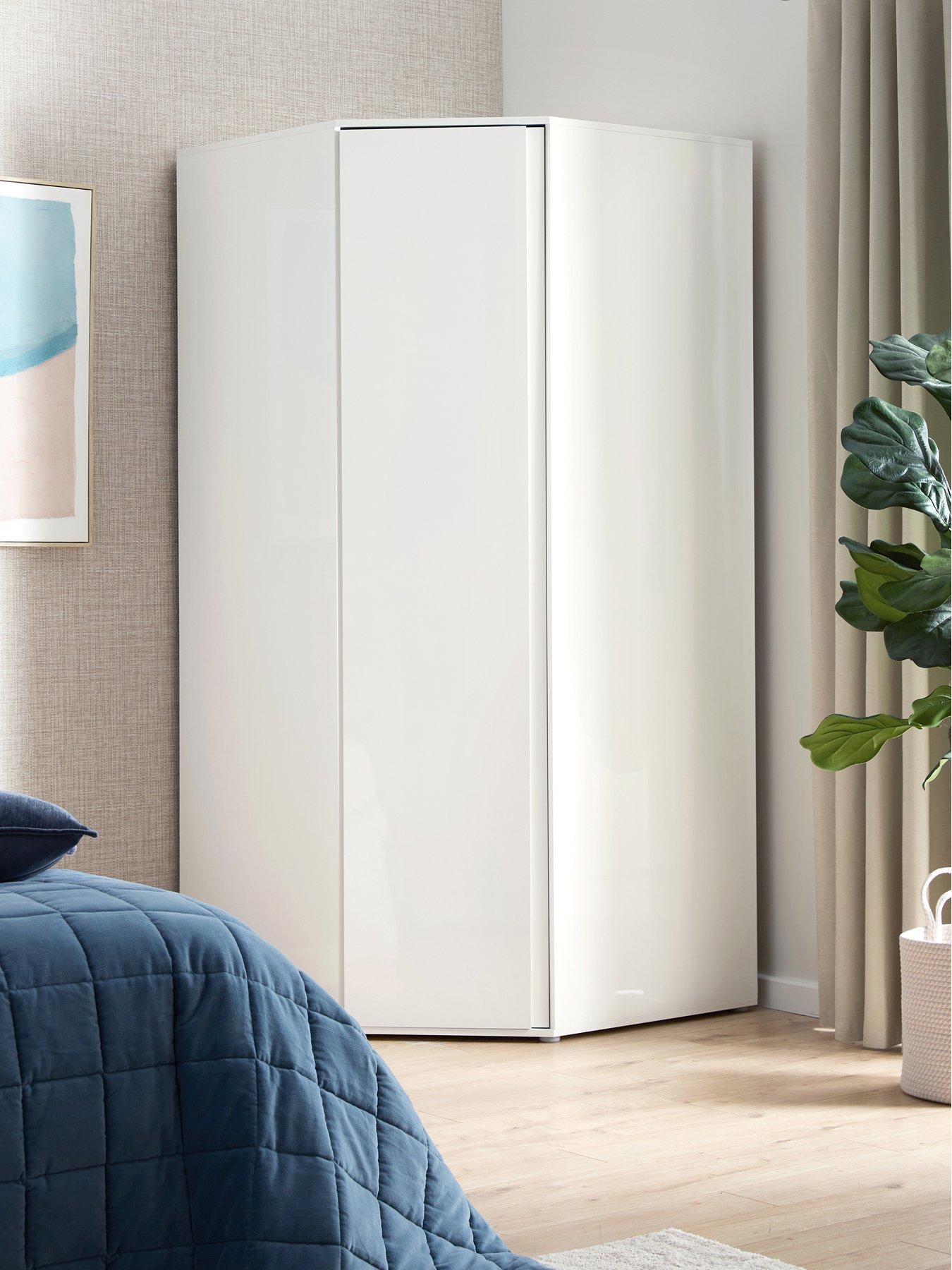 The Very Collection Layton Gloss Corner Wardrobe - White  - FSC® Certified