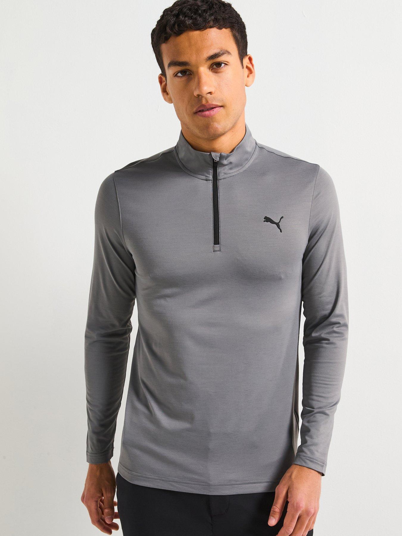 Image 1 of 4 of Puma Mens Golf Icon 20 1/4 Zip -Grey - Slate Sky