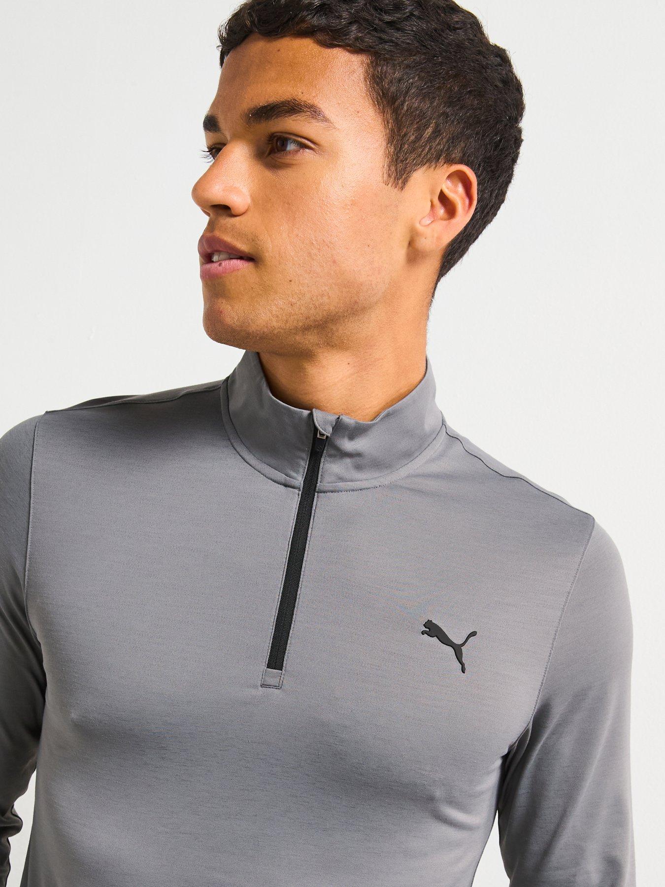 Image 4 of 4 of Puma Mens Golf Icon 20 1/4 Zip -Grey - Slate Sky