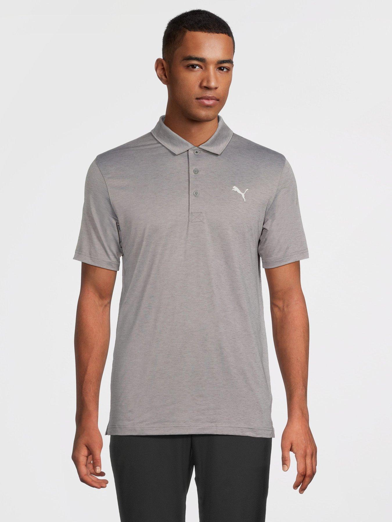 Image 1 of 6 of Puma Mens Golf Icon Heather Polo 20 - Grey