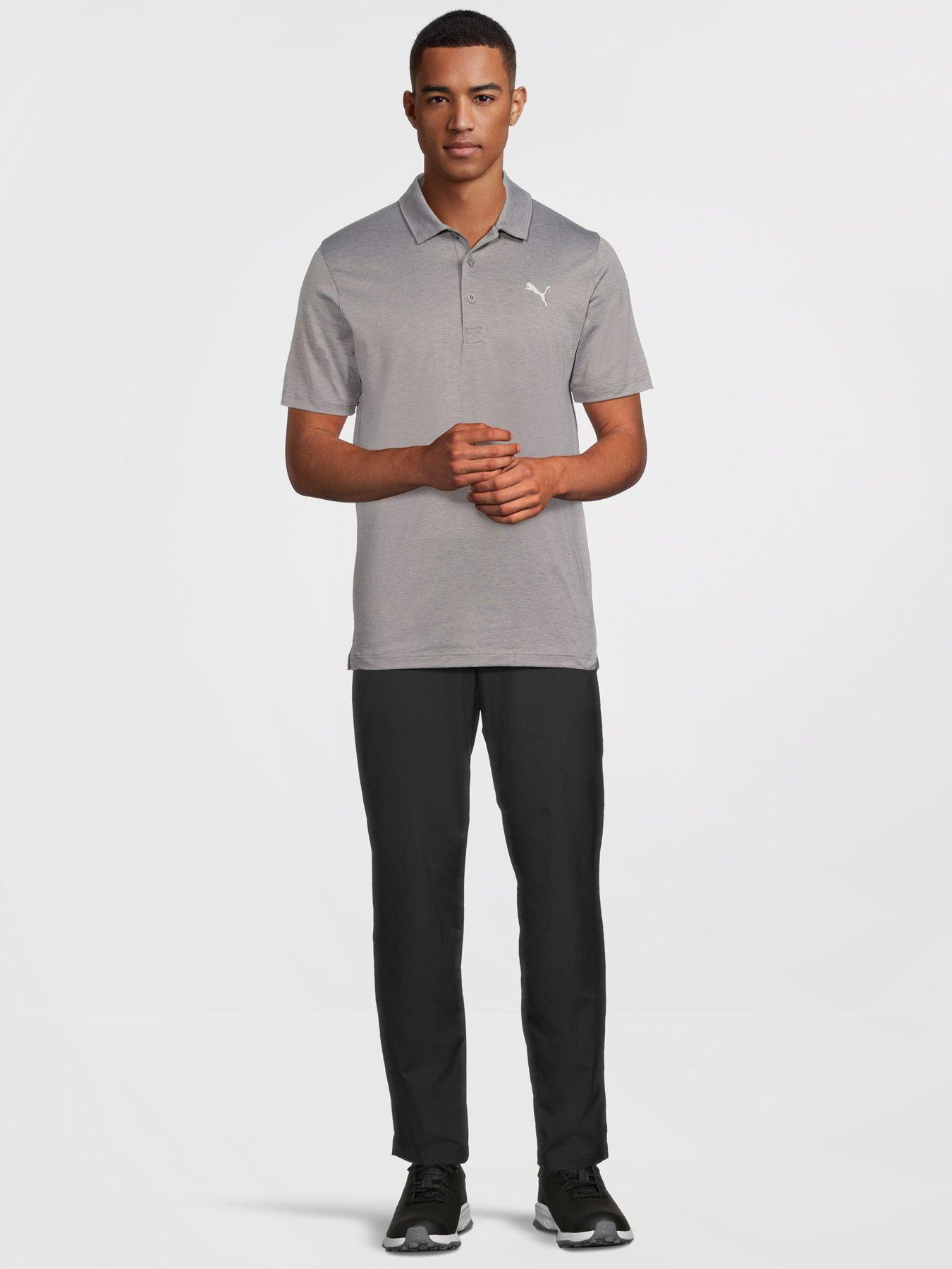Image 3 of 6 of Puma Mens Golf Icon Heather Polo 20 - Grey