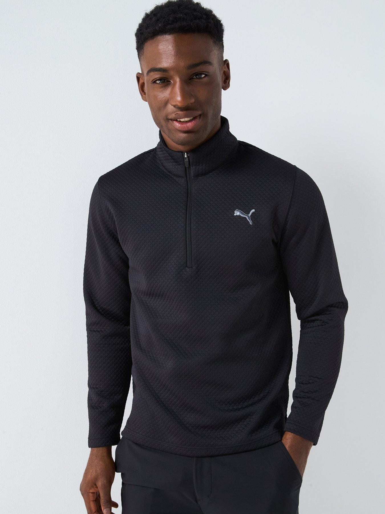 Puma Mens Golf Pebble 1/4 Zip -Black - Puma Black