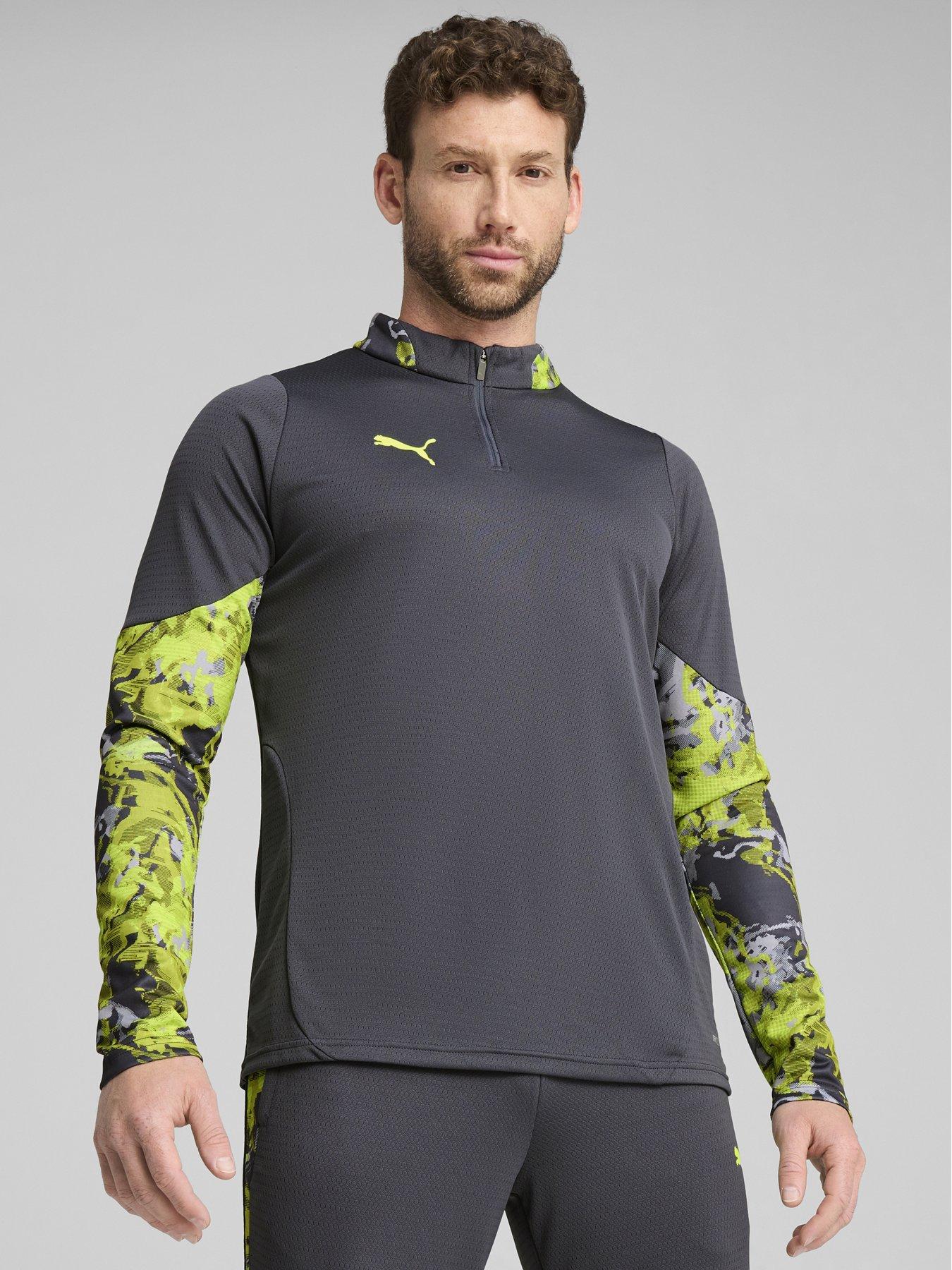 Puma Mens Individual Cup 1/4 Zip-Top - Grey